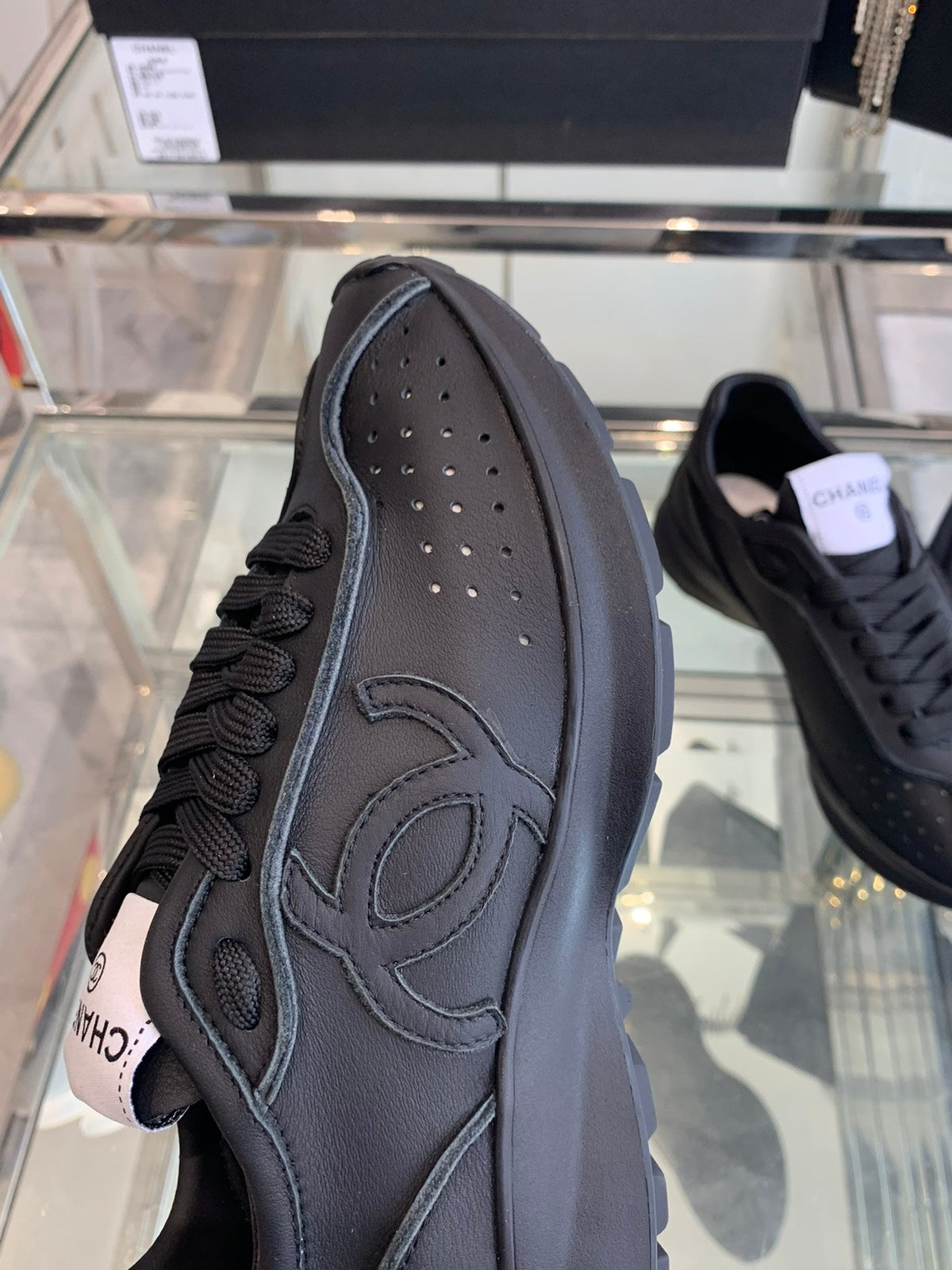 CC Sneaker Black Cowhide 204108