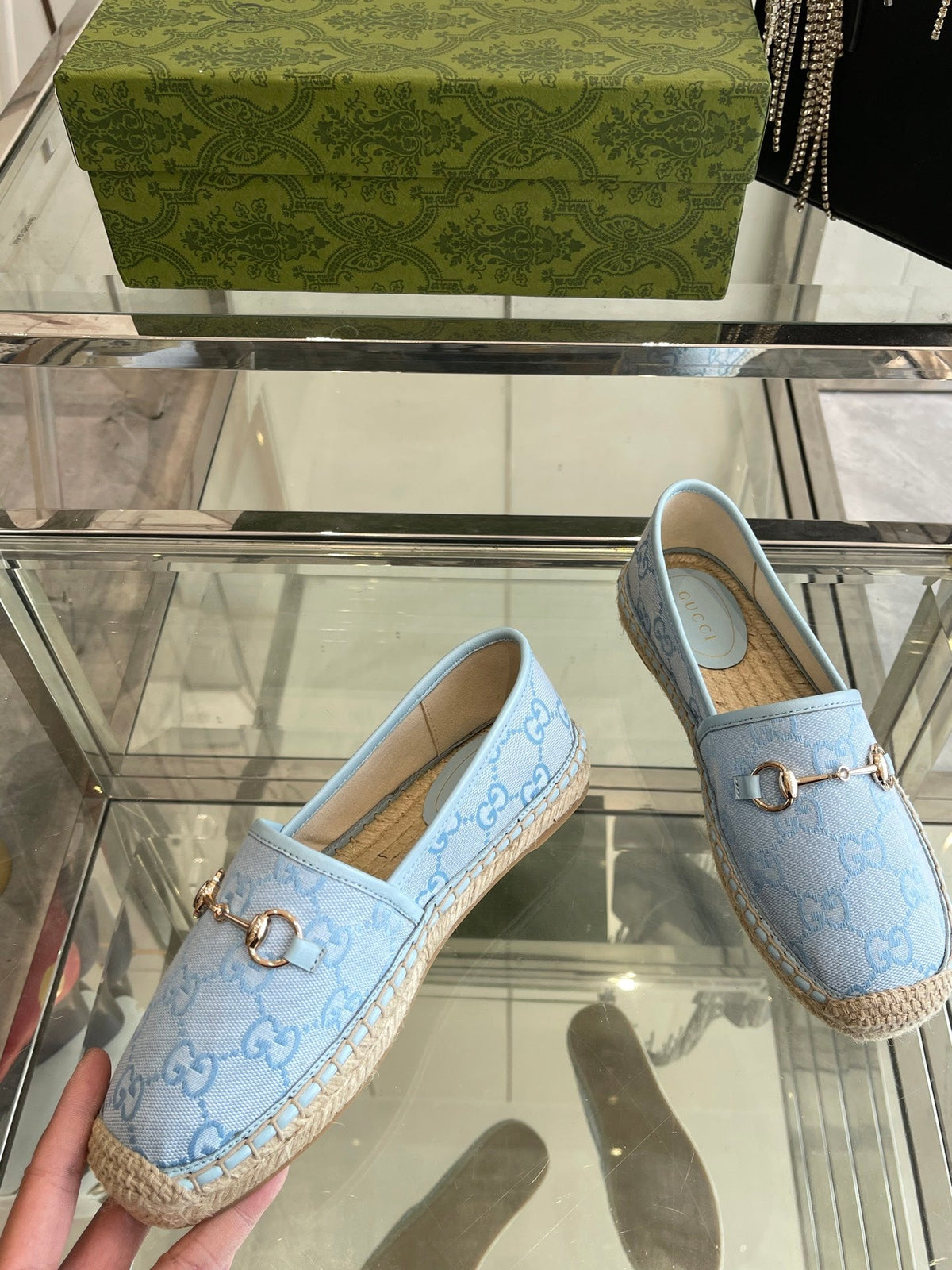 GC 2025 Espadrille With Horsebit Light Blue Canvas 292316