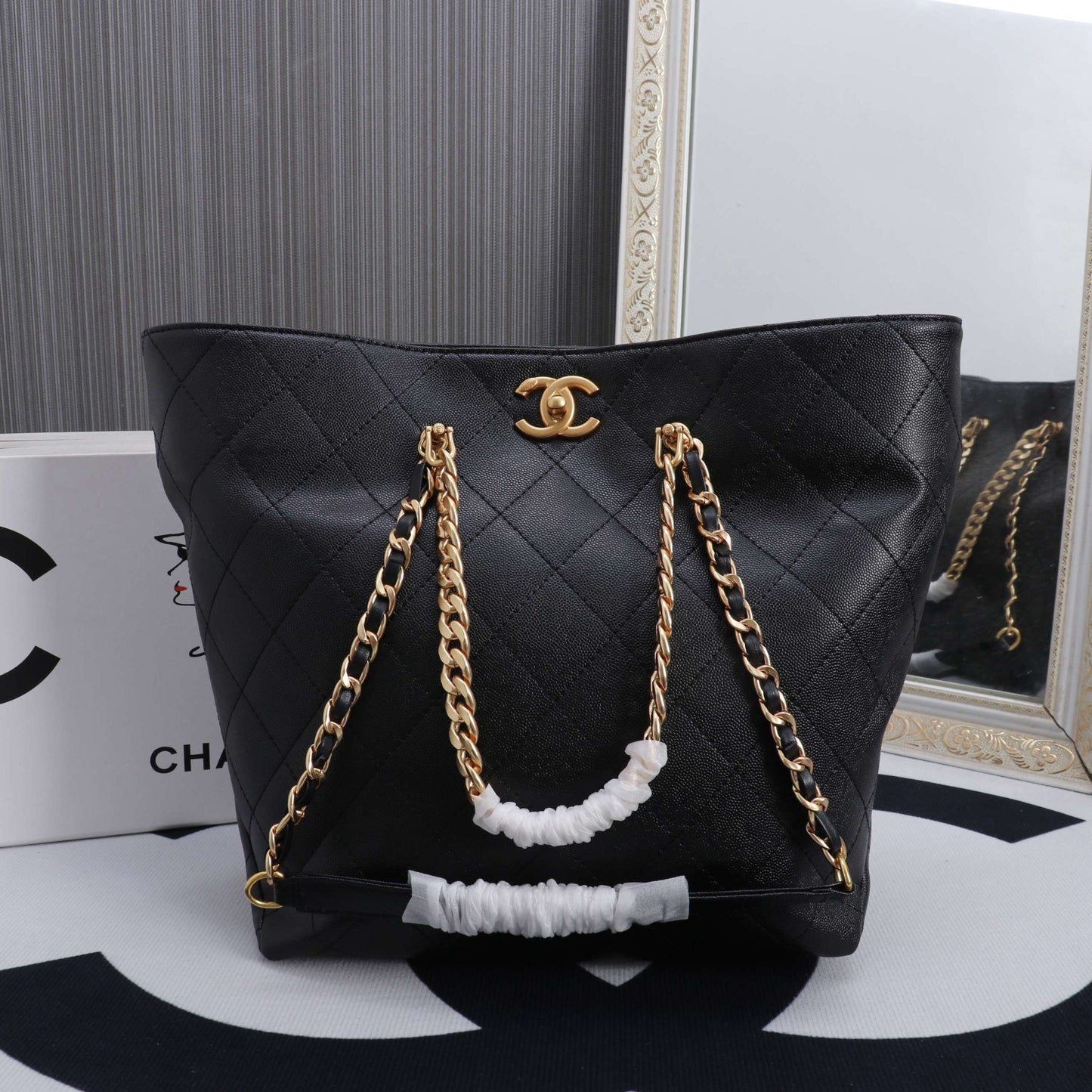 CC AS5746 Tote Bag Caviar Leather