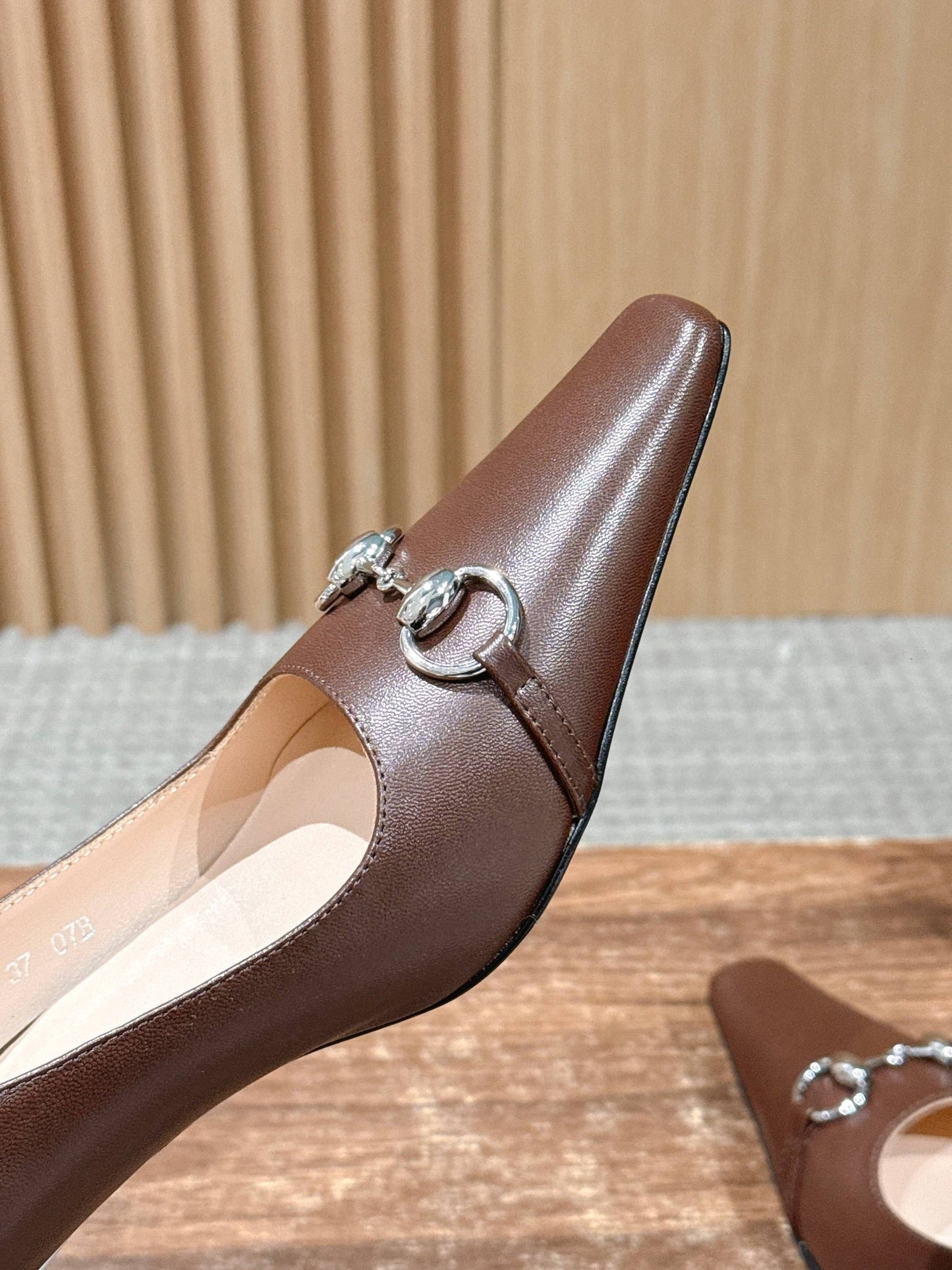 GG 26S Vittoria Pumps 6cm In Brown Lambskin