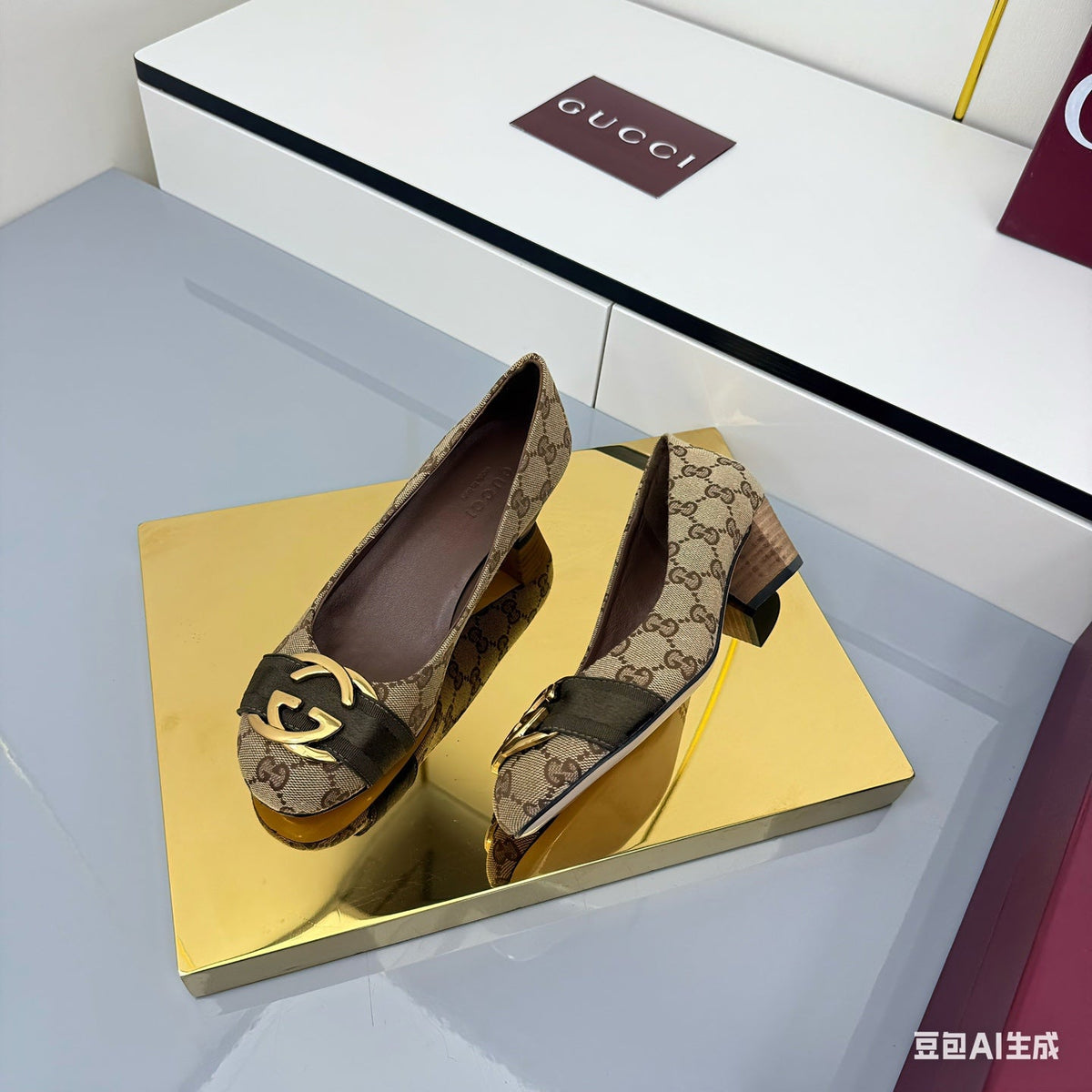 GG FW 25 Ballet Flat Brown GG Monogram Canvas C564714