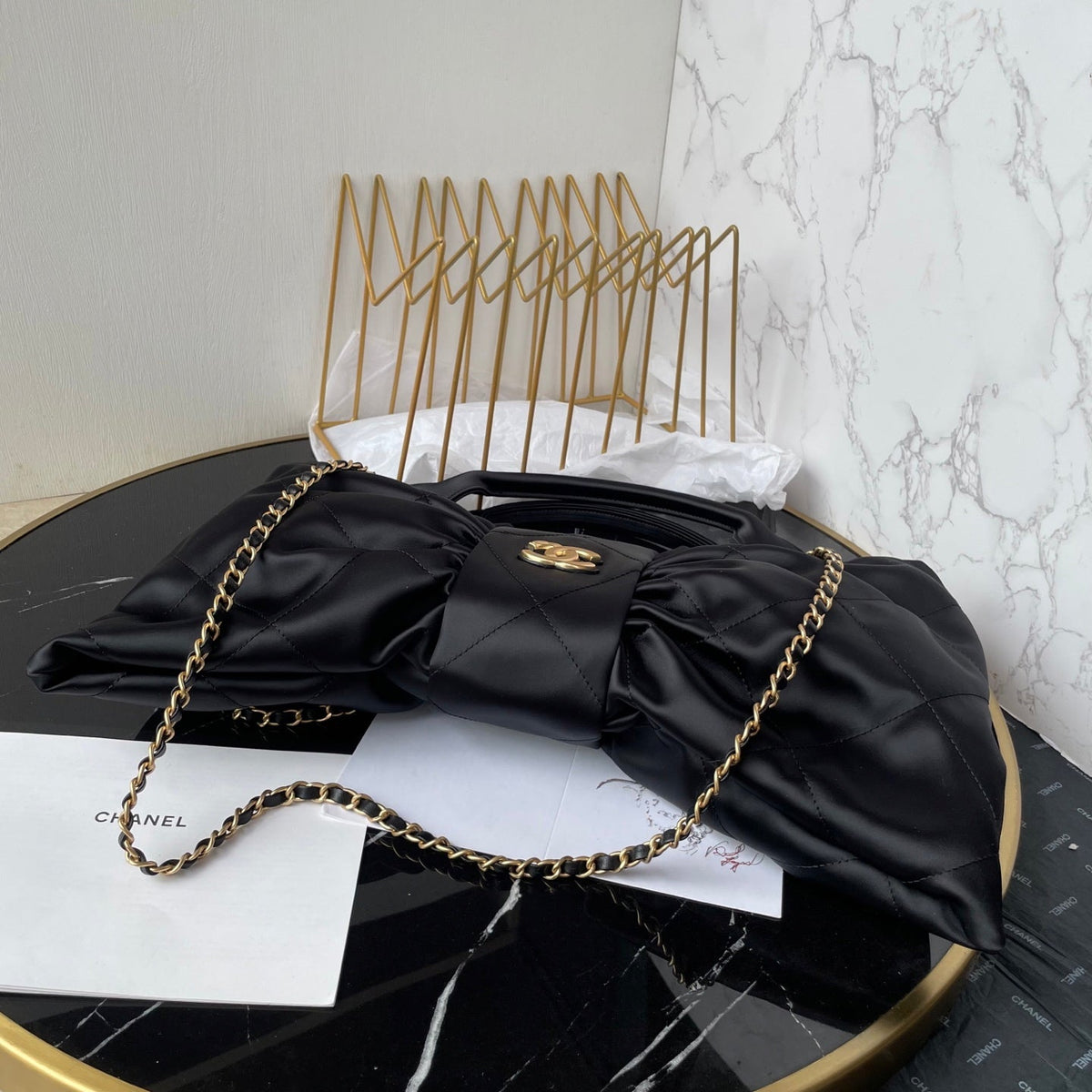 CC 25K Bow Bag 38cm Black Canvas