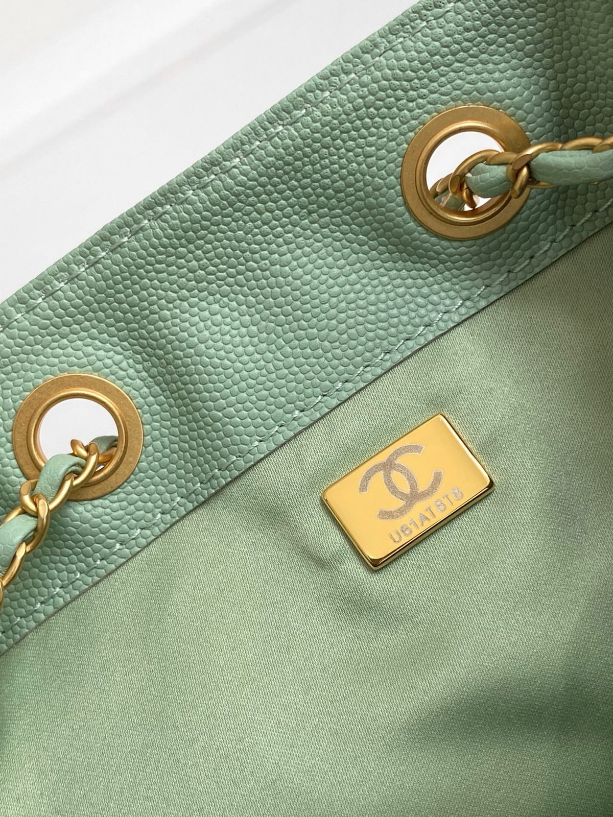 CC 25C Hobo Bags 40cm Green Grained Calfskin
