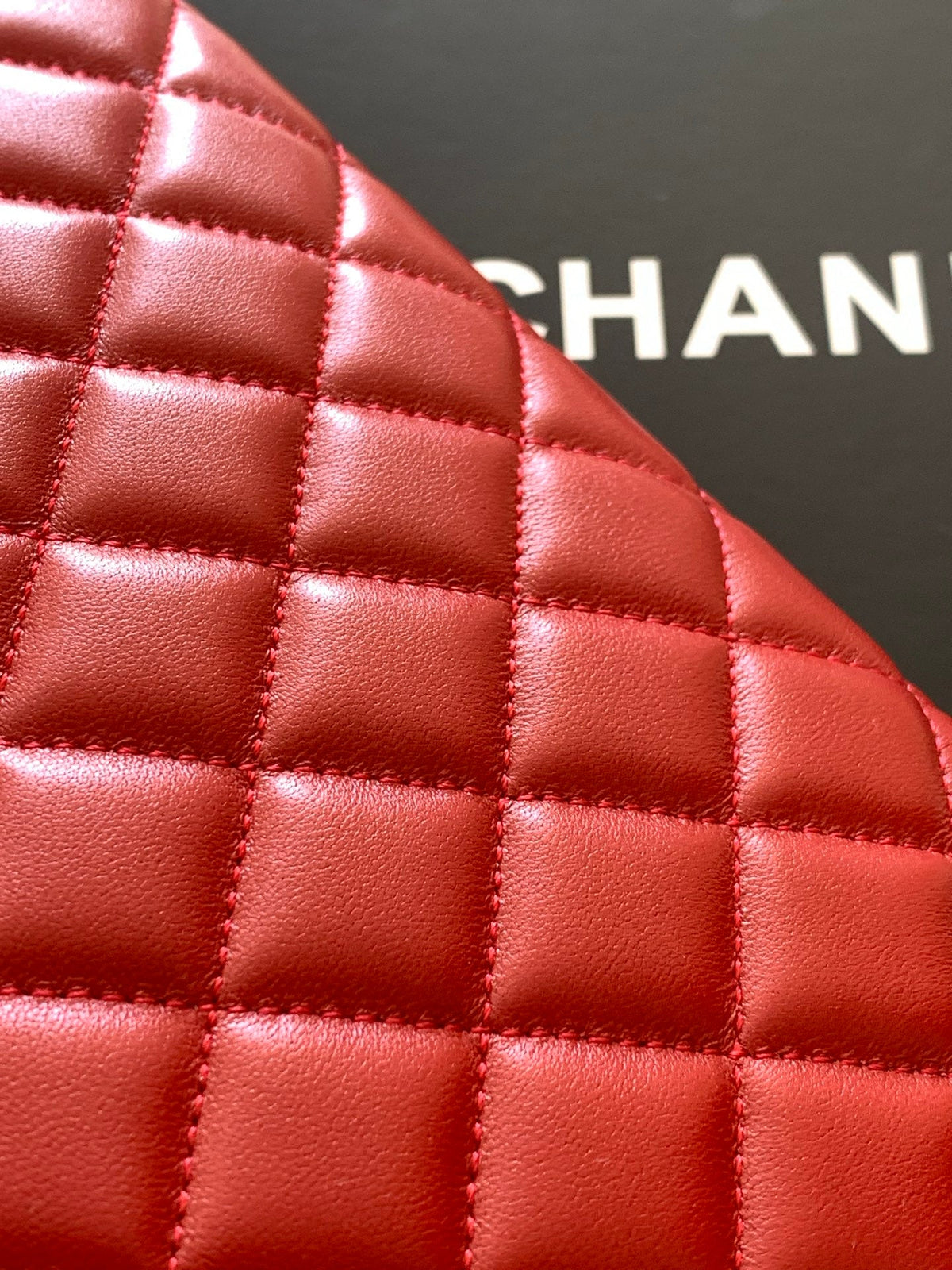 CC AS6045 Hobo Bag 22cm Red Quilted Calfskin