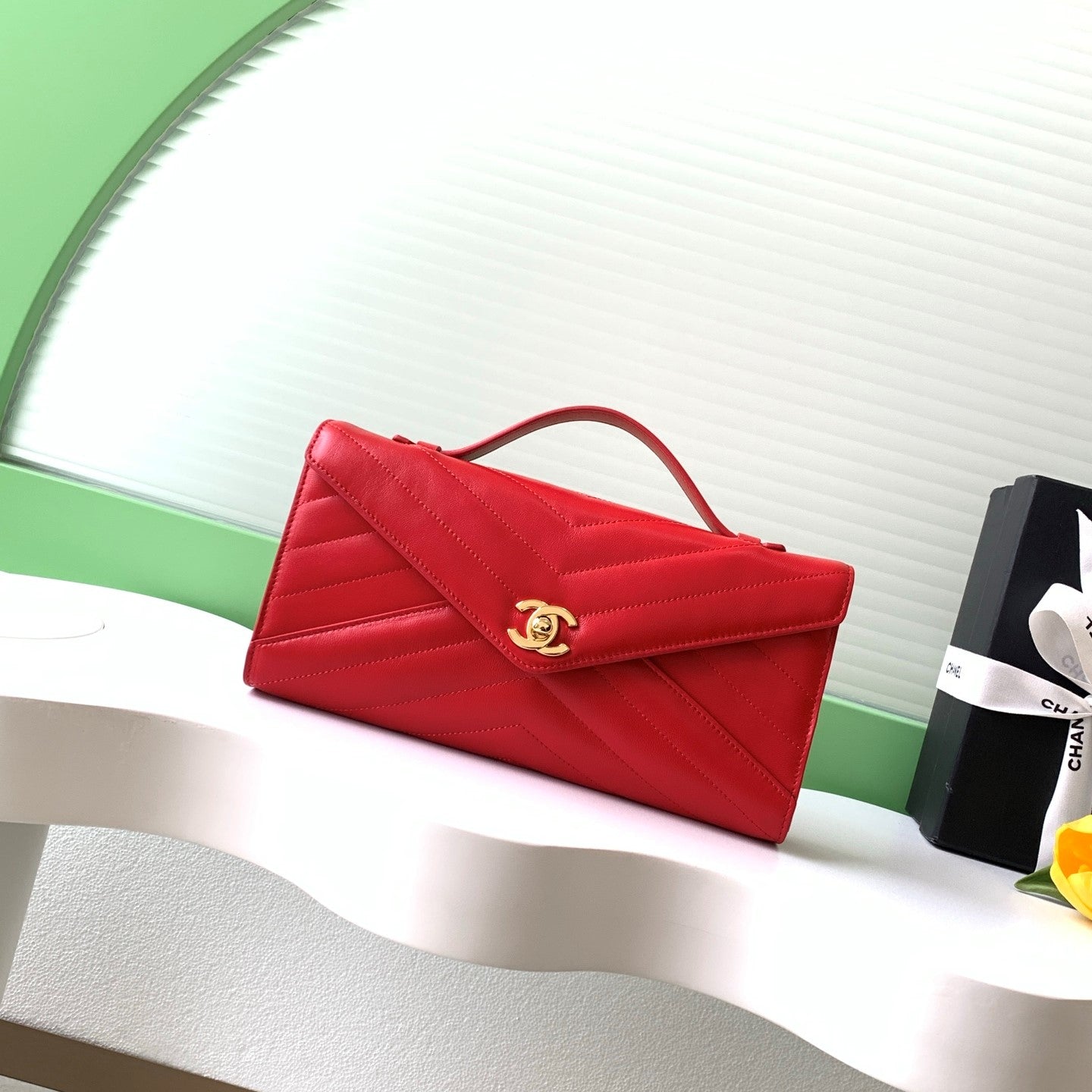 CC 26X Handbag 26cm Red Calfskin