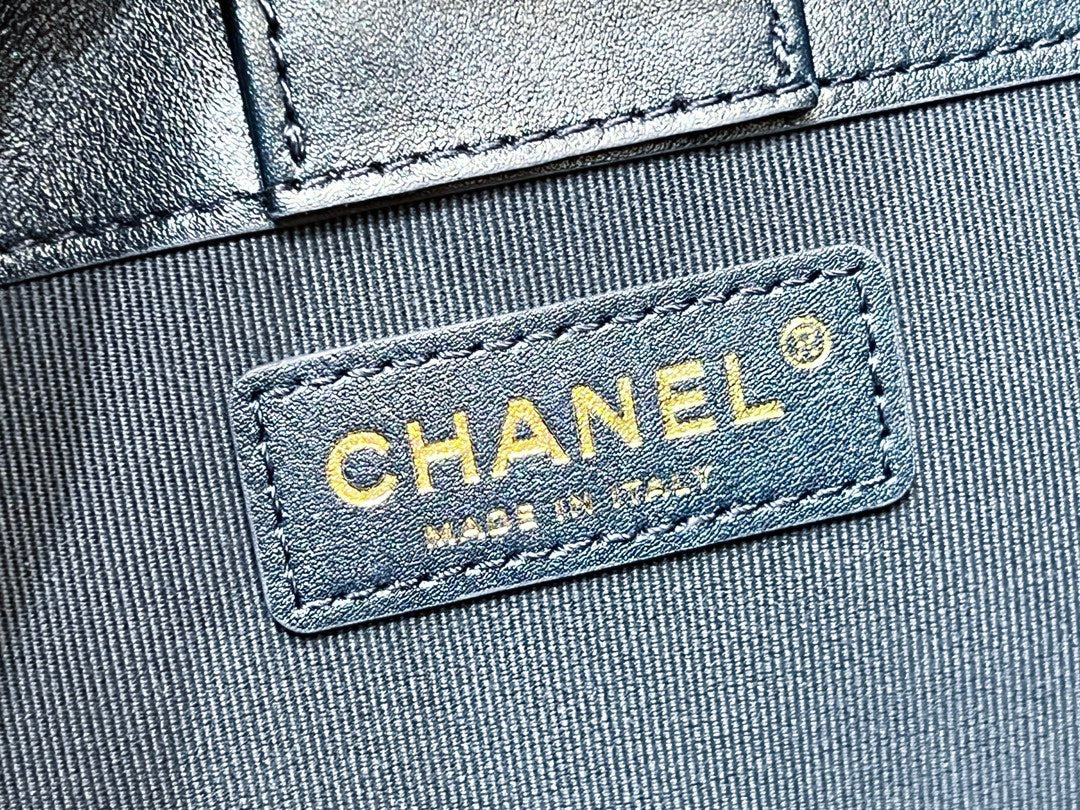 CC 24S AS4666 Shoulder Bag 24cm Blue Denim Light GHW