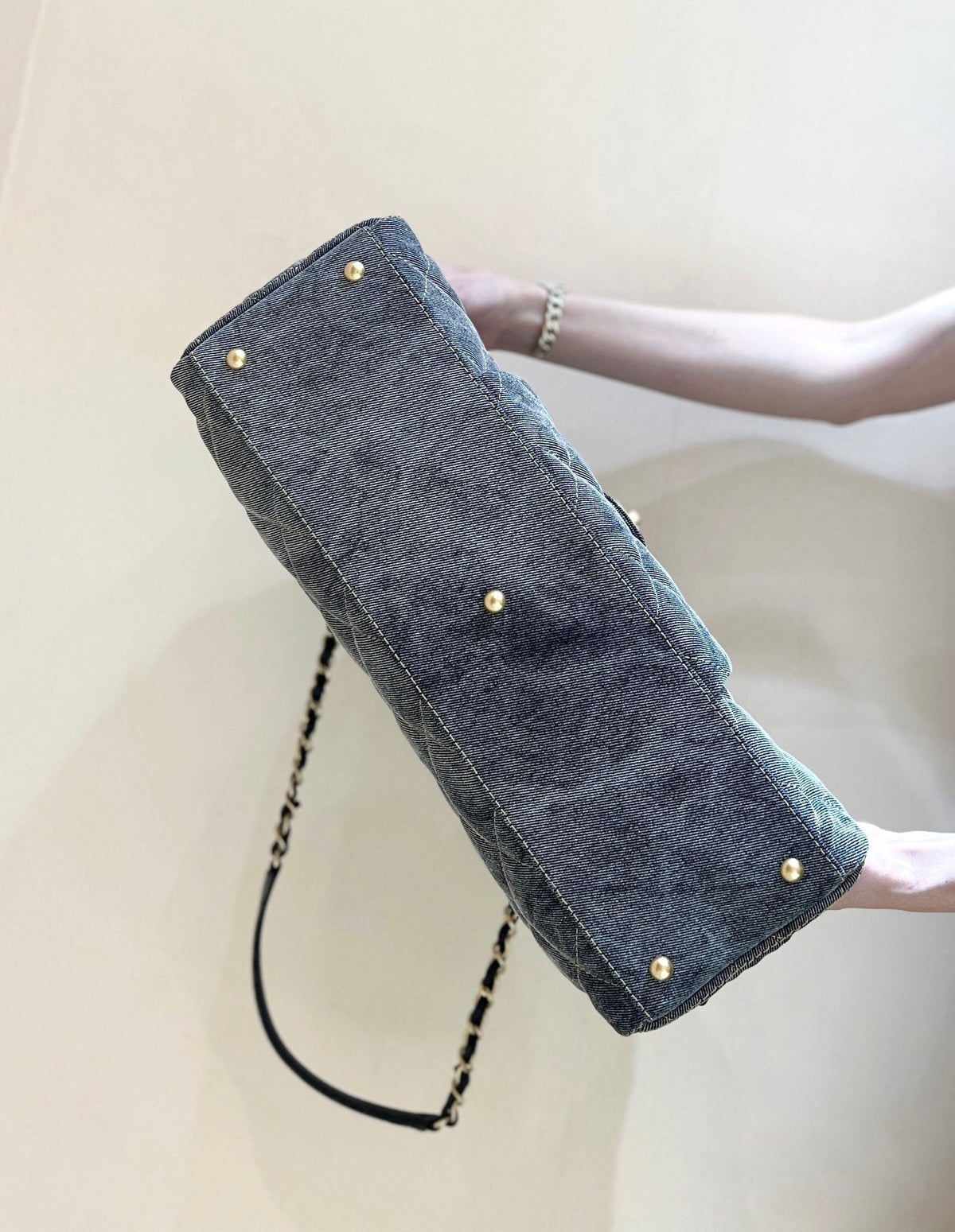 CC 24A Bowling Bag 44cm Grey Denim  GHW