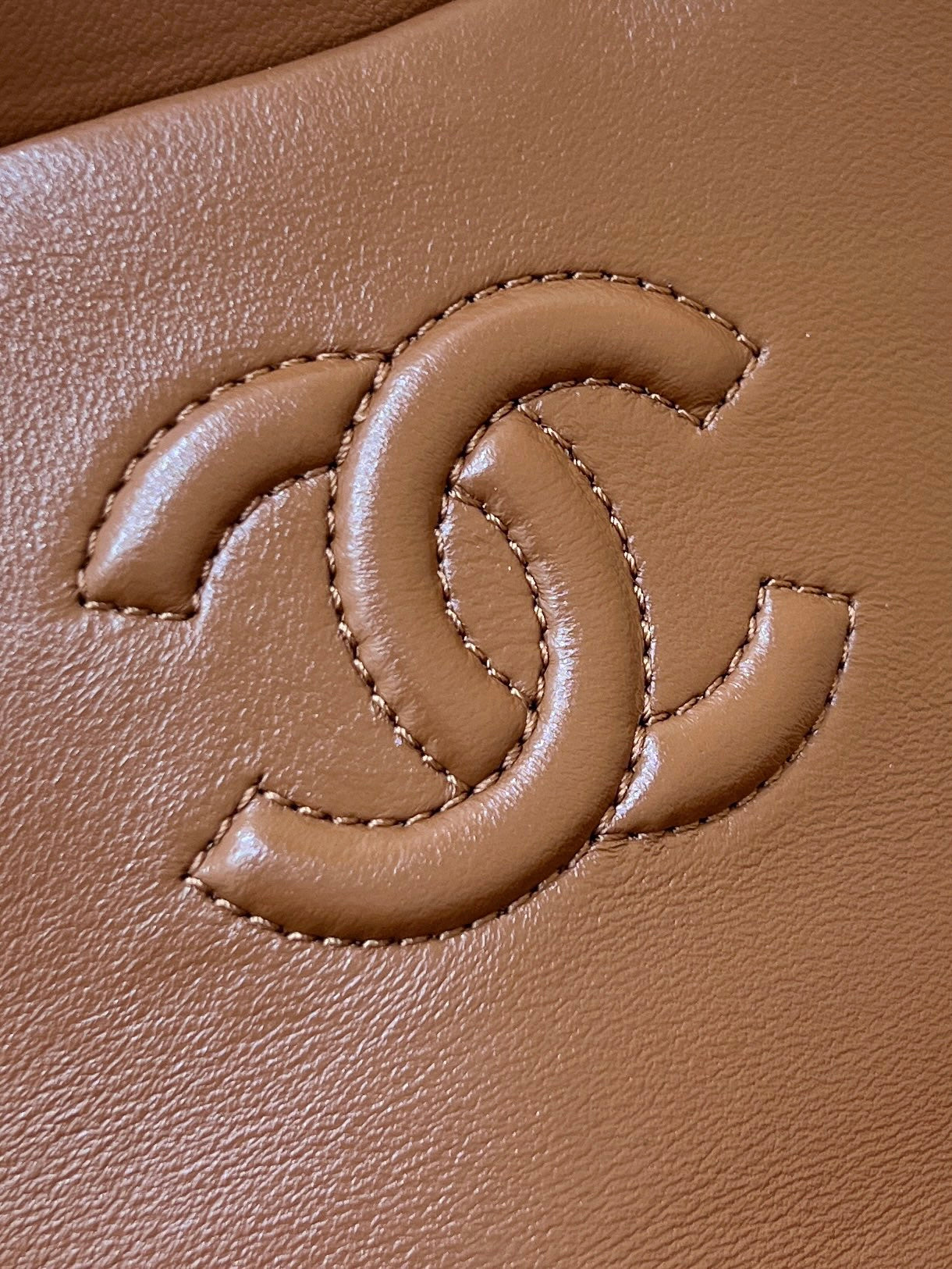 CC  24K Teddy Bear CF 18 cm Brown Beige Lambskin & Fur Light GHW