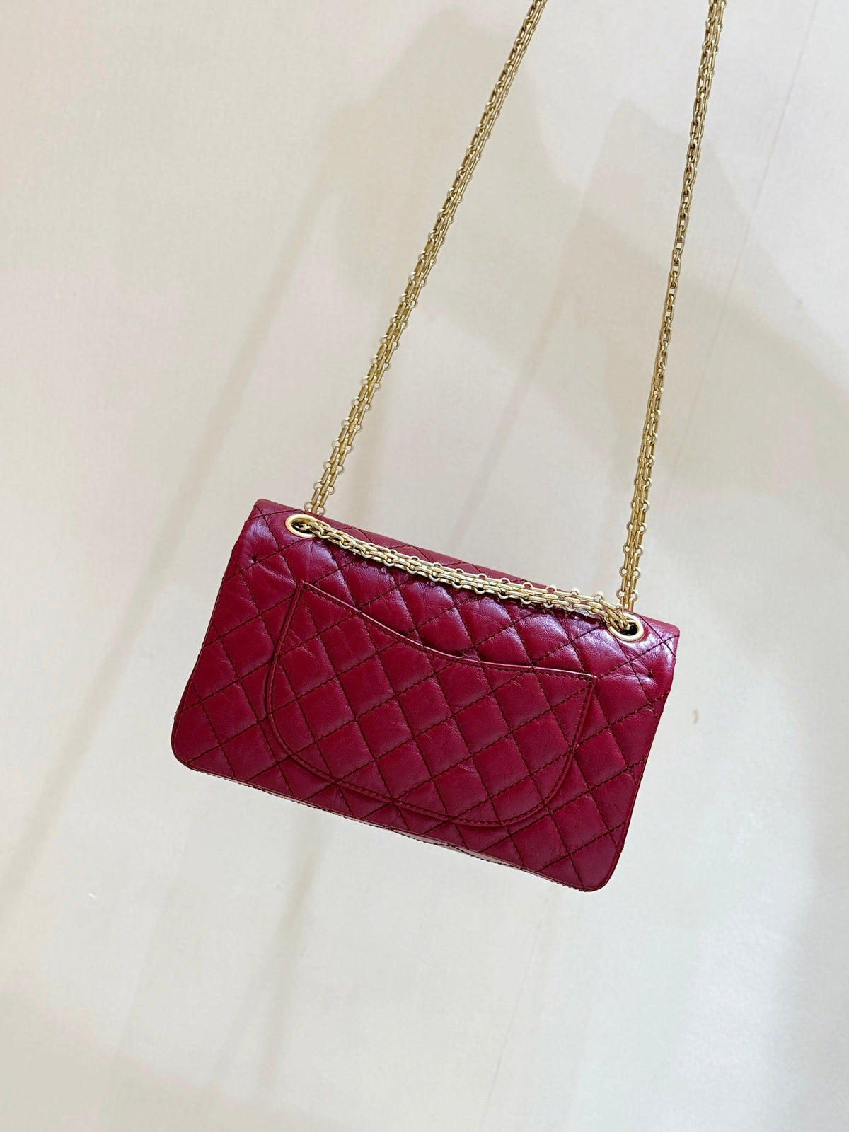 CC 2.55 Reissue 226 Double Flap Bag 24cm Red Leather 289918