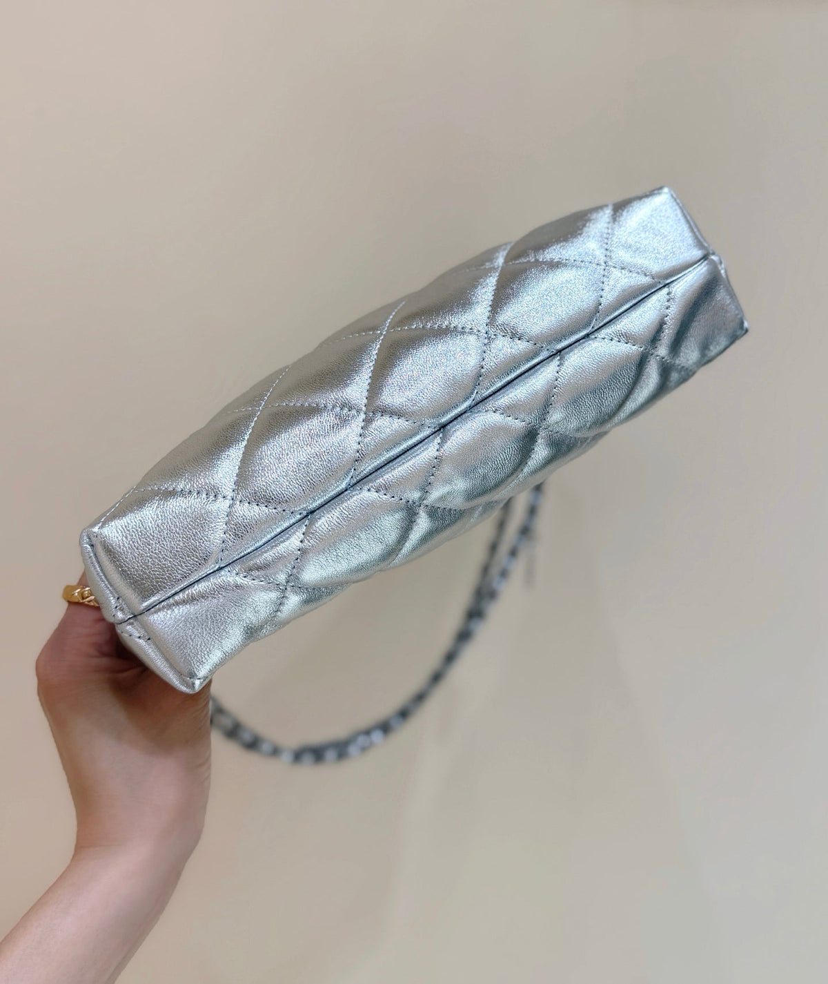 Chanel 2025 Hobo Dumpling Bag 26cm Genuine Calfskin Leather 339343