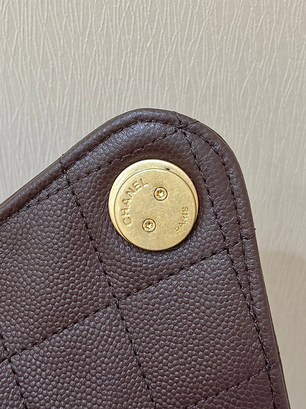 CC 25C Hobo Bag Large 40cm Coffee Caviar GHW 290189