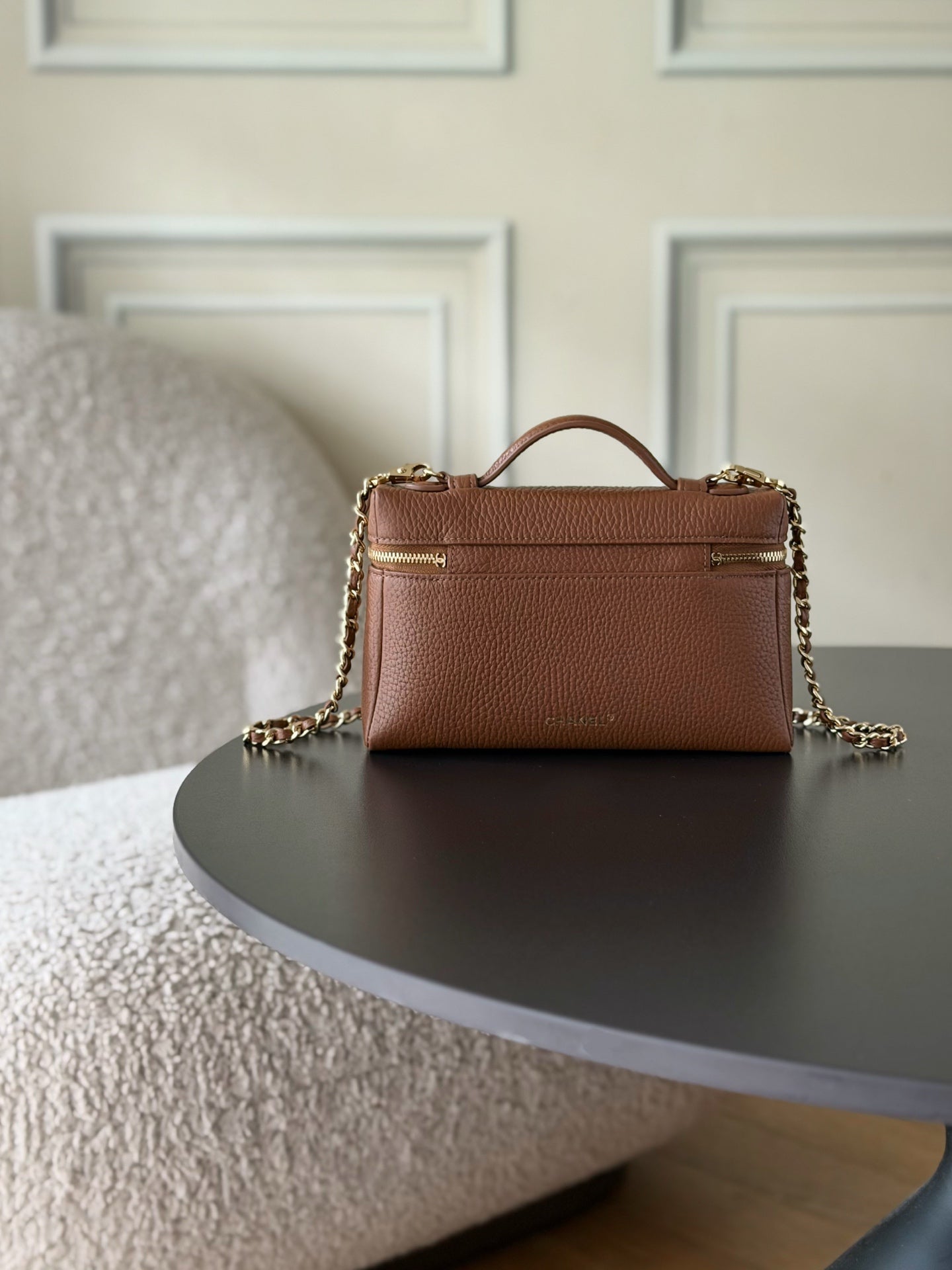 CC 26s Vanity Bag 19.5cm Brown Cowhide