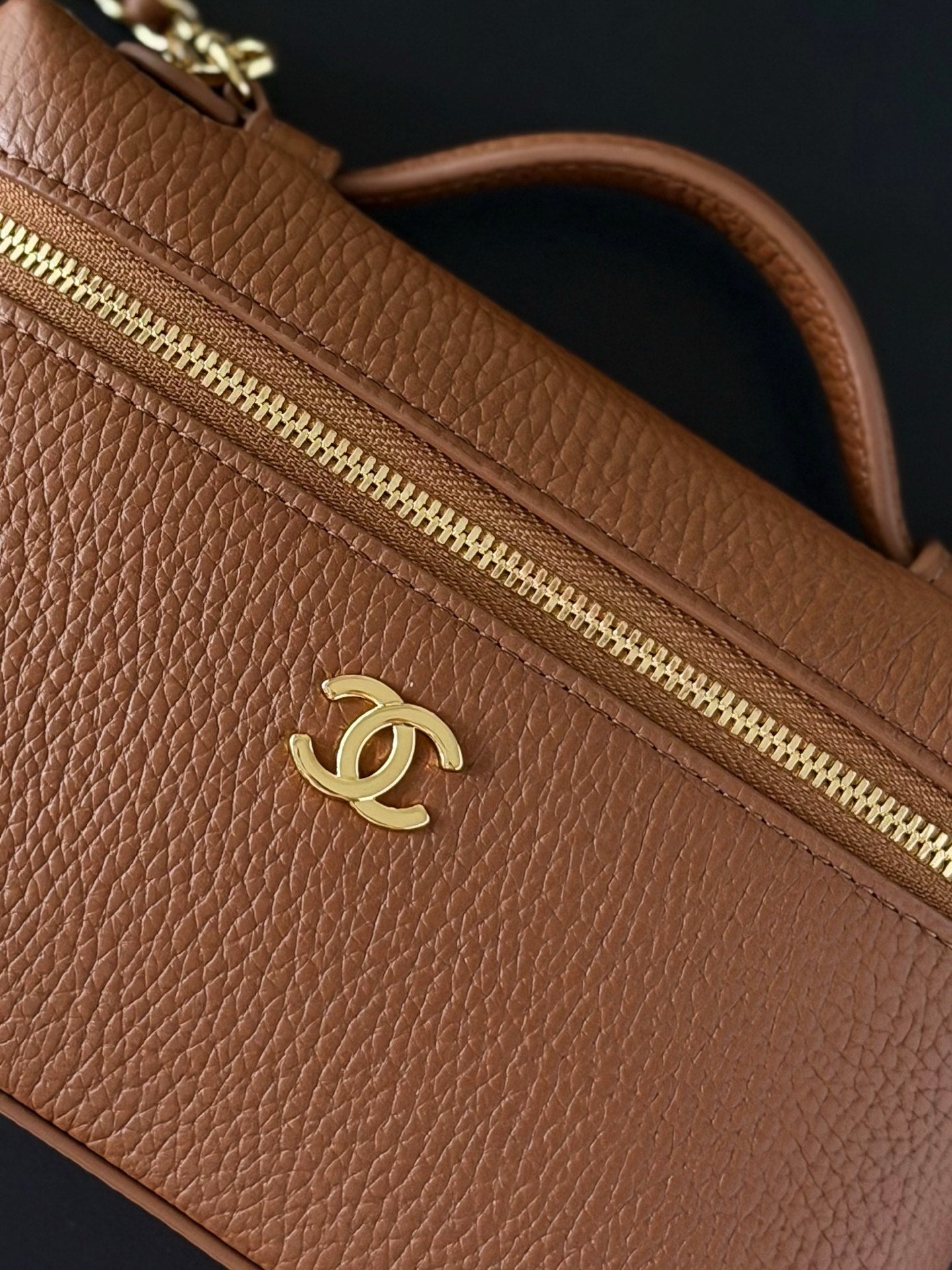 CC 26s Vanity Bag 19.5cm Brown Cowhide