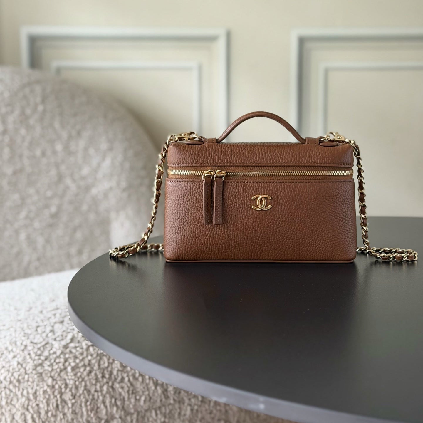 CC 26s Vanity Bag 19.5cm Brown Cowhide