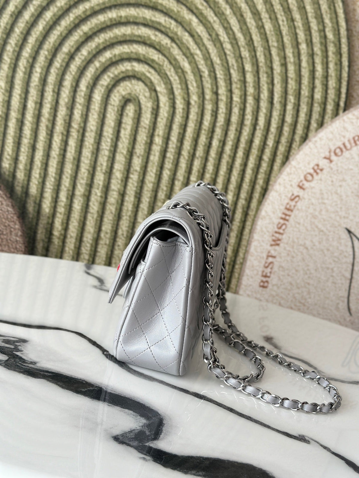 CC 26s Classic 11.12 Bag 25.5cm Light Grey Lambskin