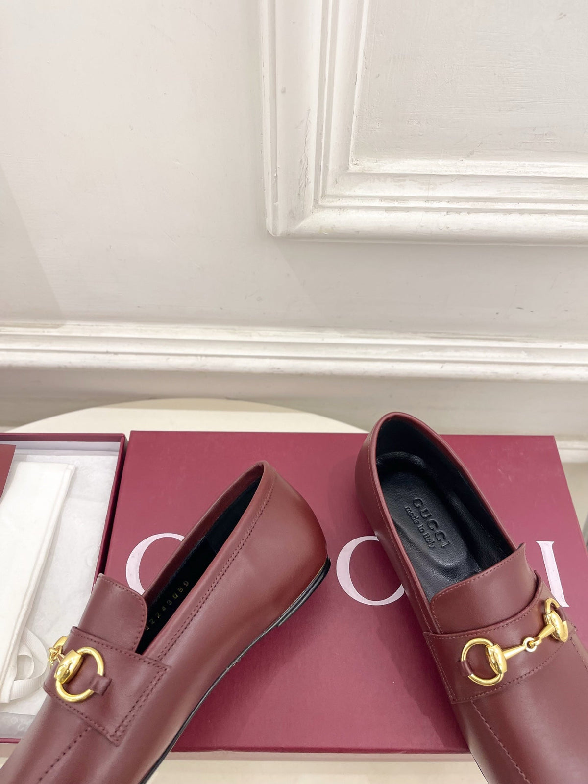 GG 26s Loafer With Horsebit Burgundy Leather 640283