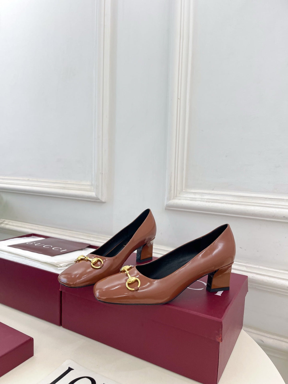 GG 26s Signora Pump 5.5cm Brown Leather 640313