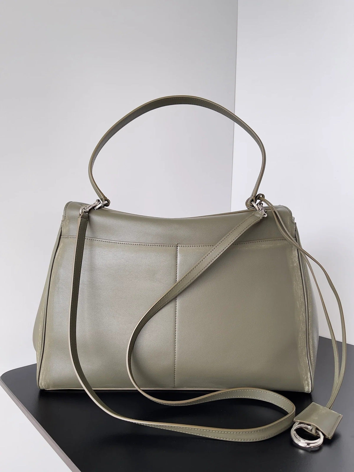 Balenciaga 2026 Rodeo Bag Olive Green Smooth Calfskin Silver Hardware