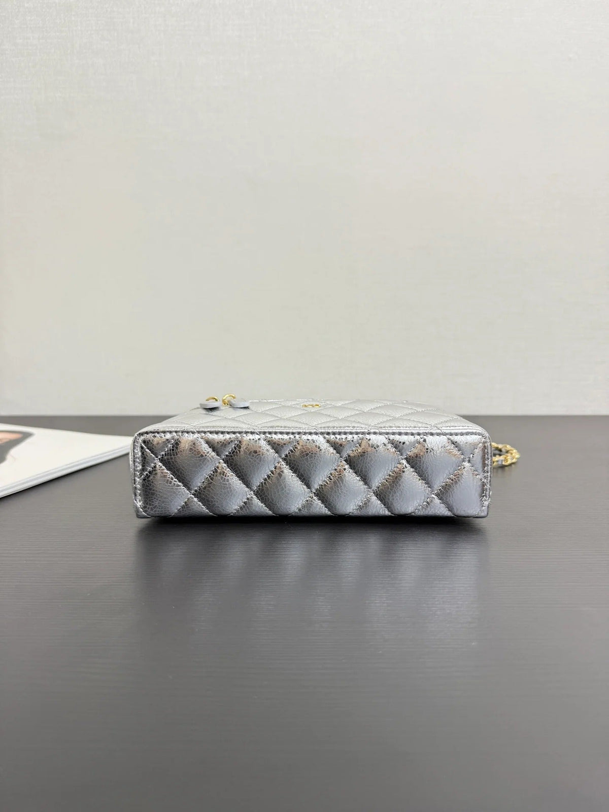 Chanel 2026 Vanity With Chain Silver Metallic Shiny Lambskin