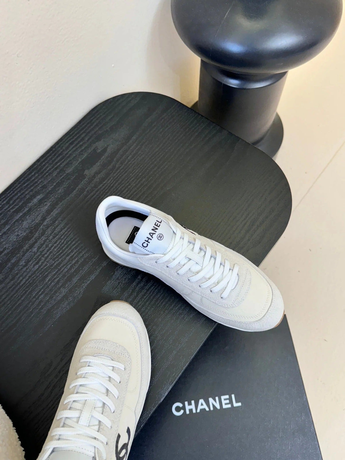 CC 26s Platform Sneakers White Sheepskin 627225