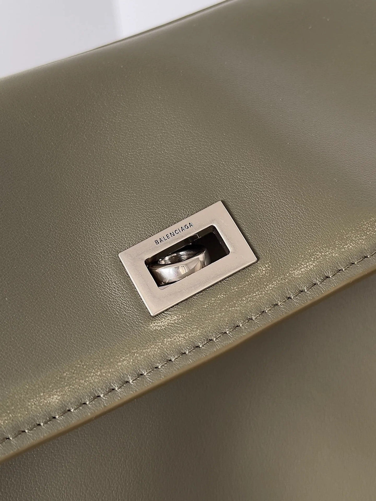 Balenciaga 2026 Rodeo Bag Olive Green Smooth Calfskin Silver Hardware