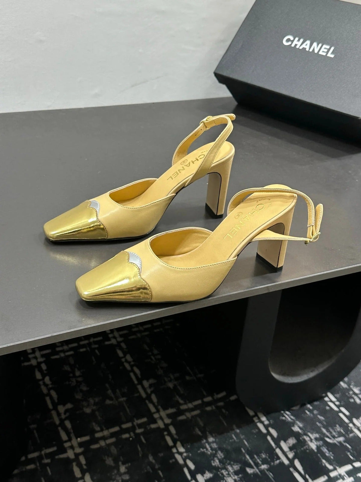 Chanel 2026 Back Strap High Heels Pumps Leather Sheepskin 832512