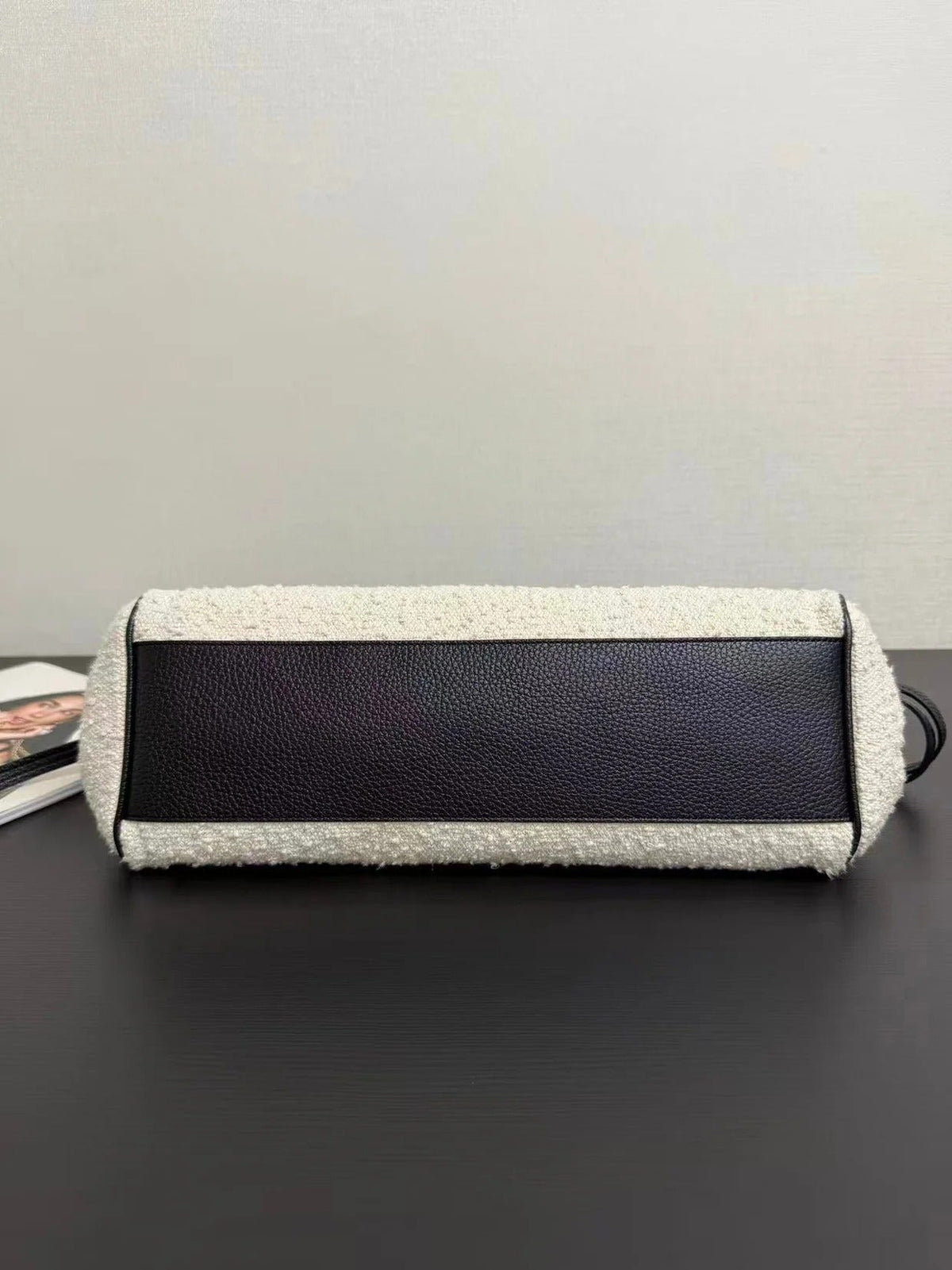 Chanel 2026 "Urban Essential" East West Bag 31cm Black Cream Tweed Calfskin