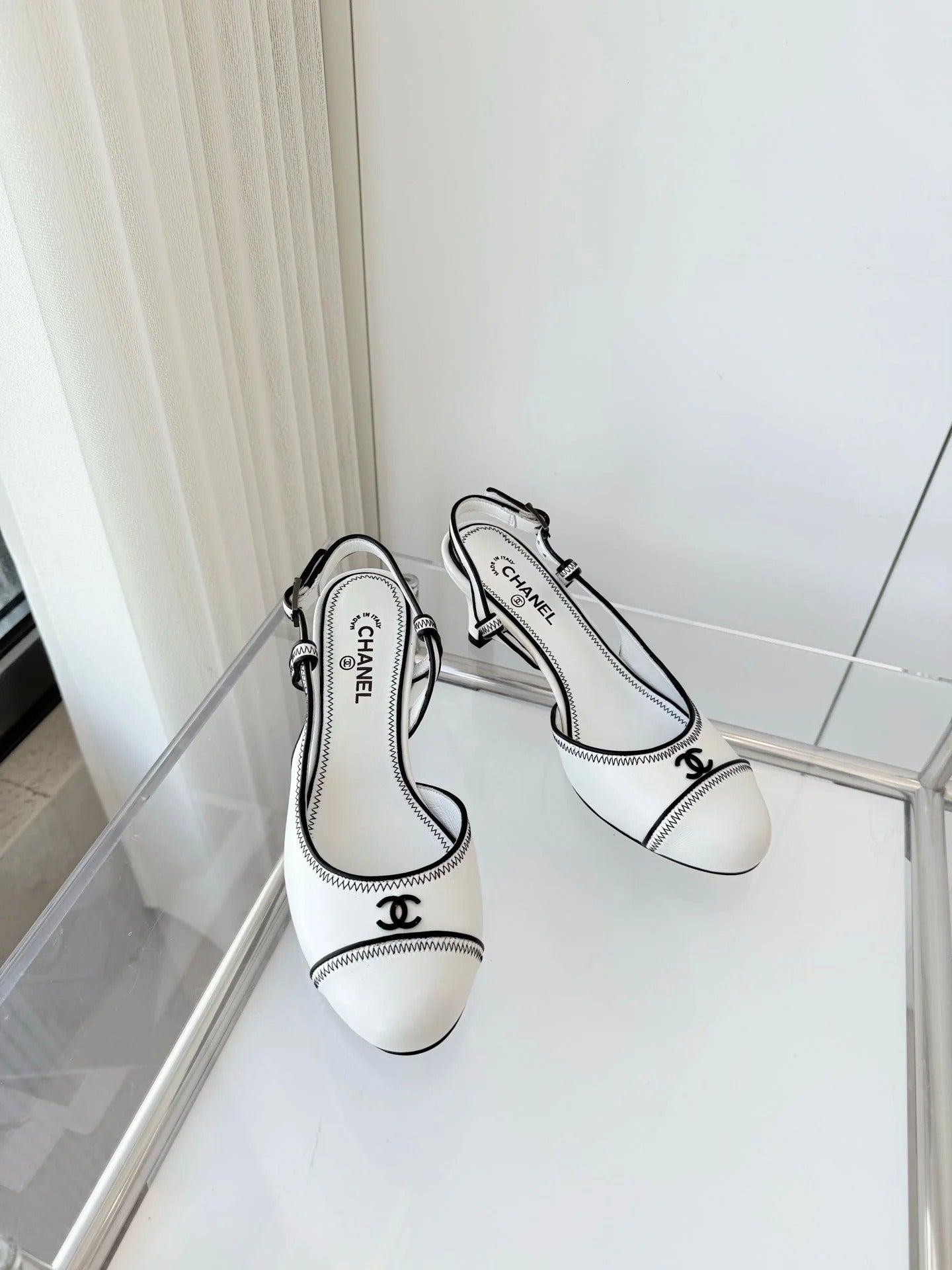 Chanel 2026 Slingback Kitten Heels Sandals Sheepskin 823451