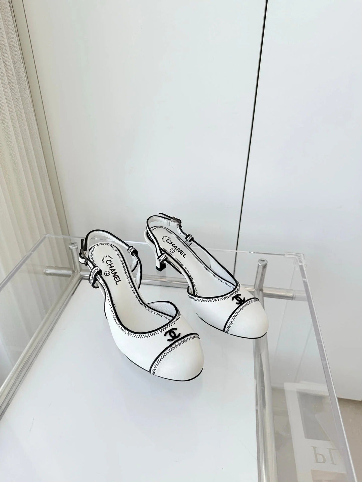 Chanel 2026 Slingback Kitten Heels Sandals Sheepskin 823451