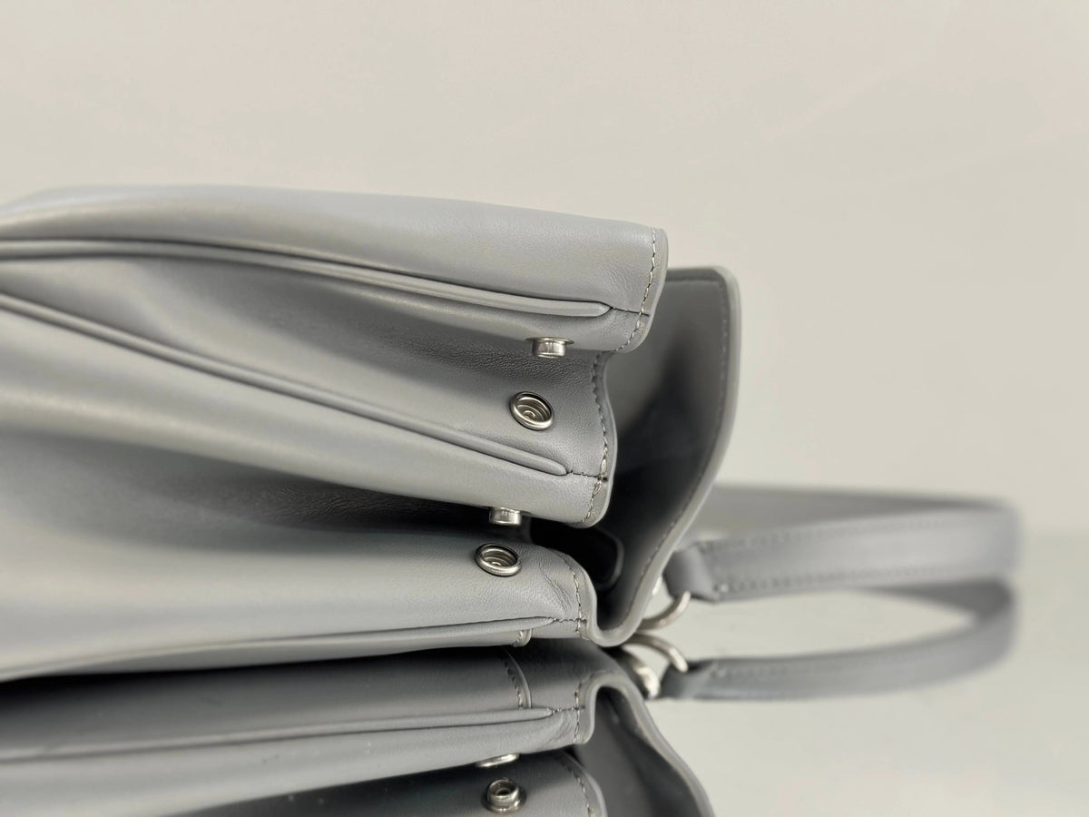 Balenciaga Mini Bag 22 Gray Calfskin Sliver Hardware