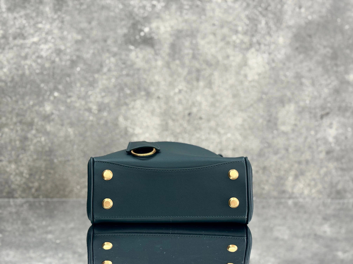 Balenciaga Mini Bag 22 Dark Green Calfskin Gold Hardware
