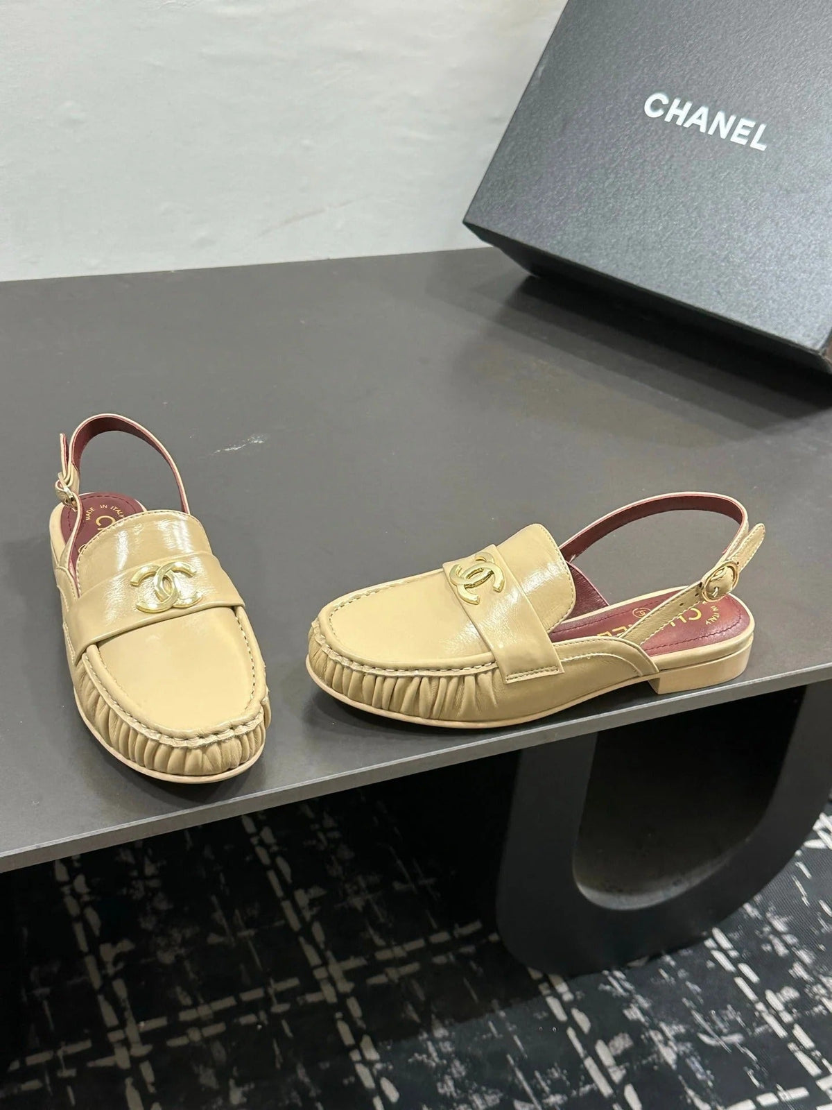 Chanel 2026 Slingback Loafers Leather Sheepskin 832506