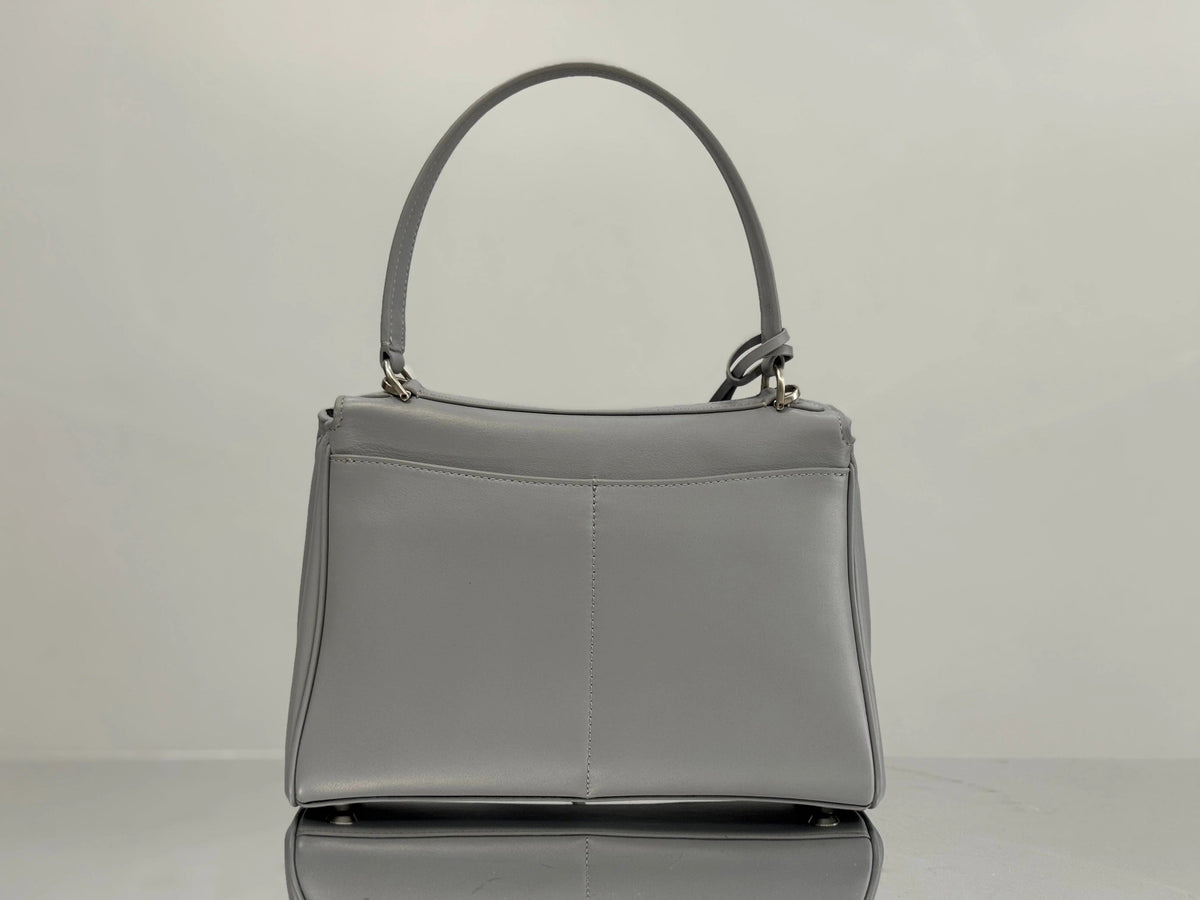Balenciaga Small Bag 29 Gray Calfskin Sliver Hardware