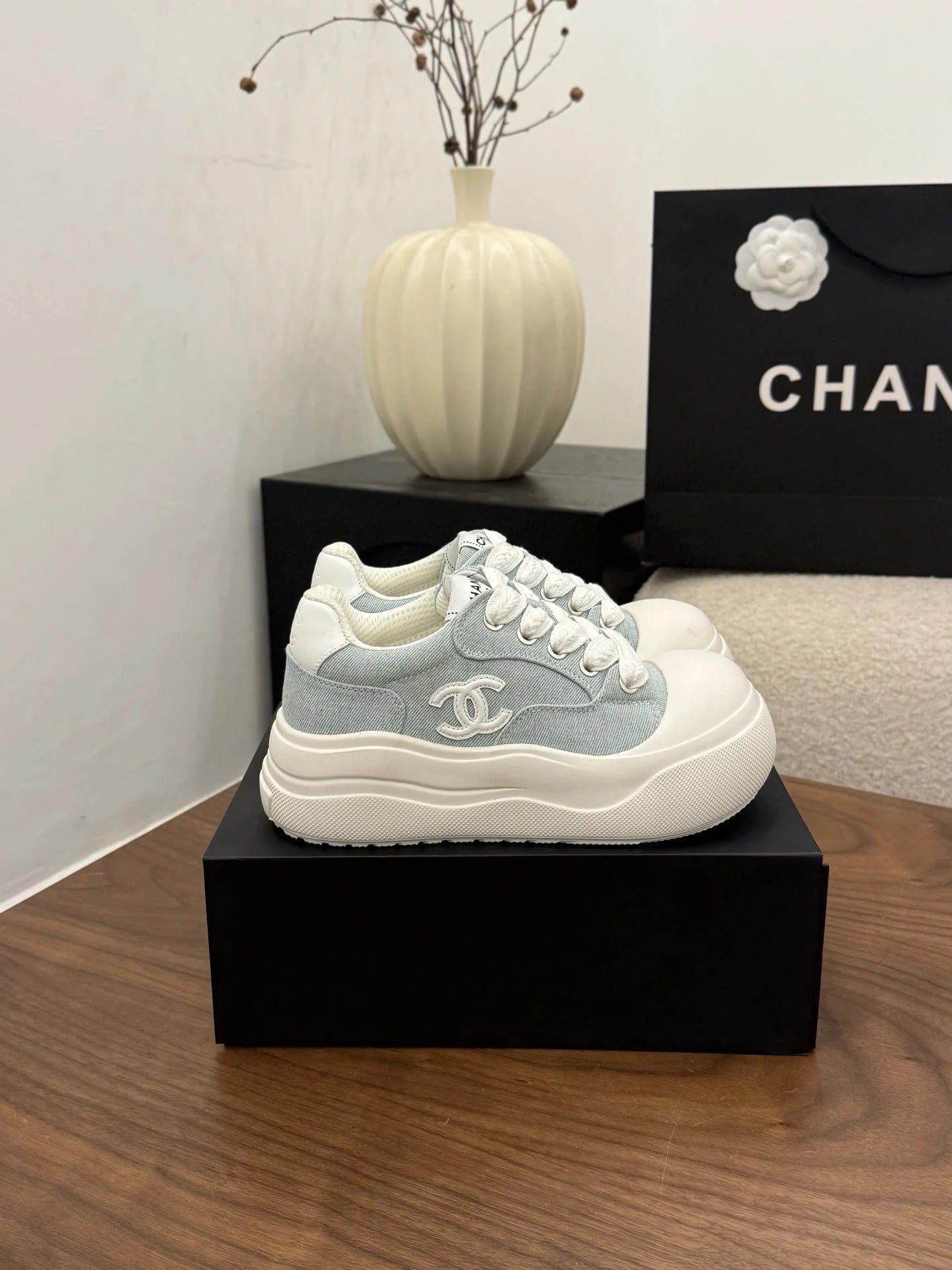 CC 26s Casual Sneaker Baby Blue White Canvas Leather 183594