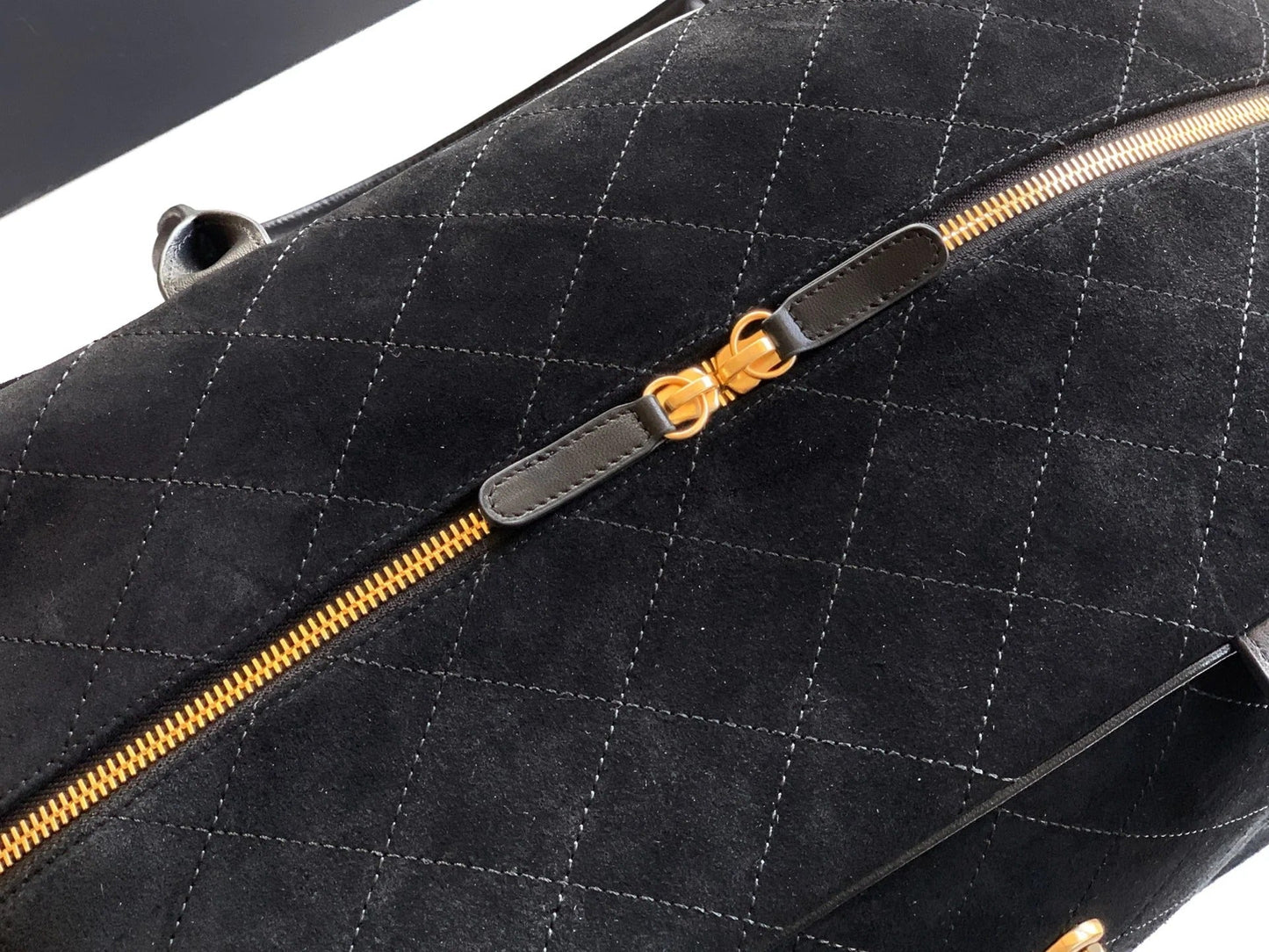 Chanel 2026 Boston Bag 41cm Black Suede