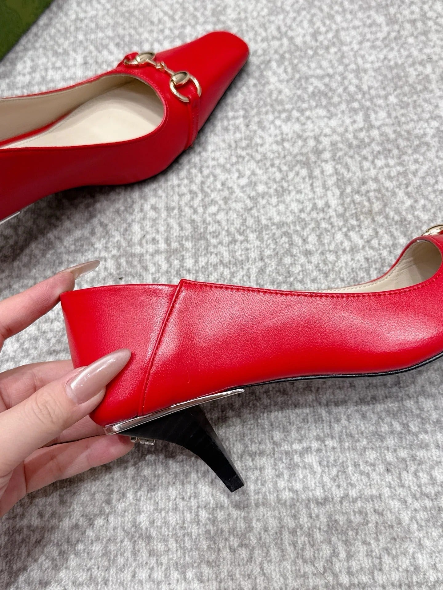 Gucci 2026 Pump 55mm Red Sheepskin