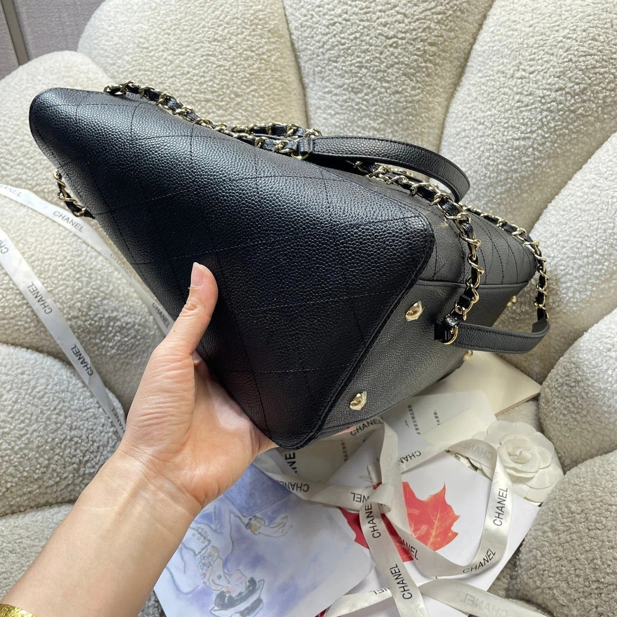 Chanel 2026 Shopping Bag 39cm Grained Calfskin Leather