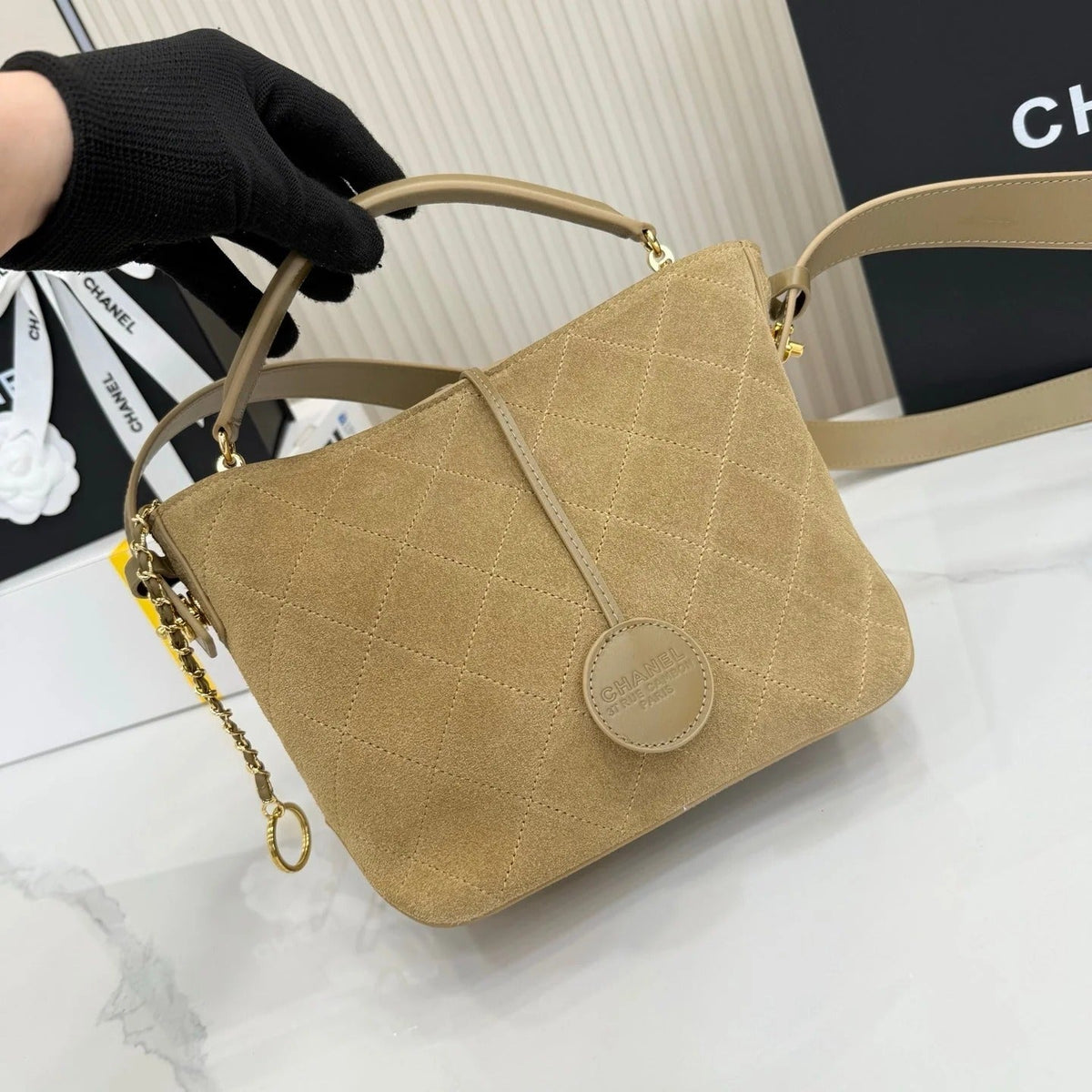 CC 2026 Bag 26cm Suede Leather 156914