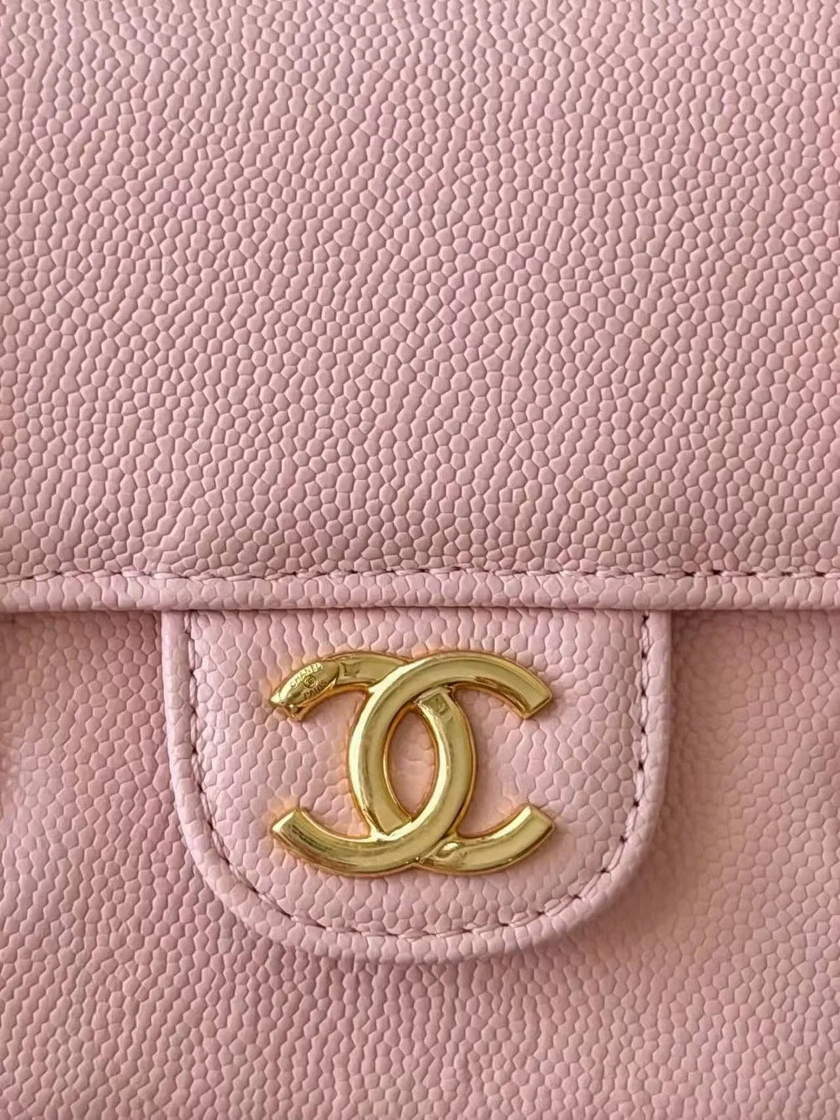 Chanel 26 Shoulder Bag 17cm Pink Caviar Leather