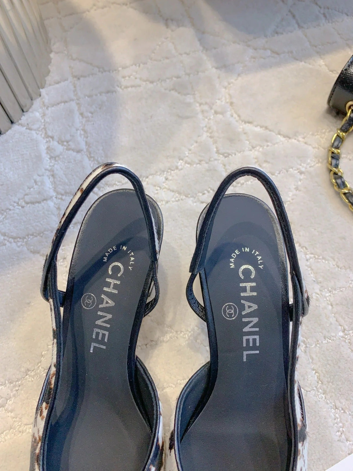 Chanel 2026 Slingback White Brown Black Calfskin 556950