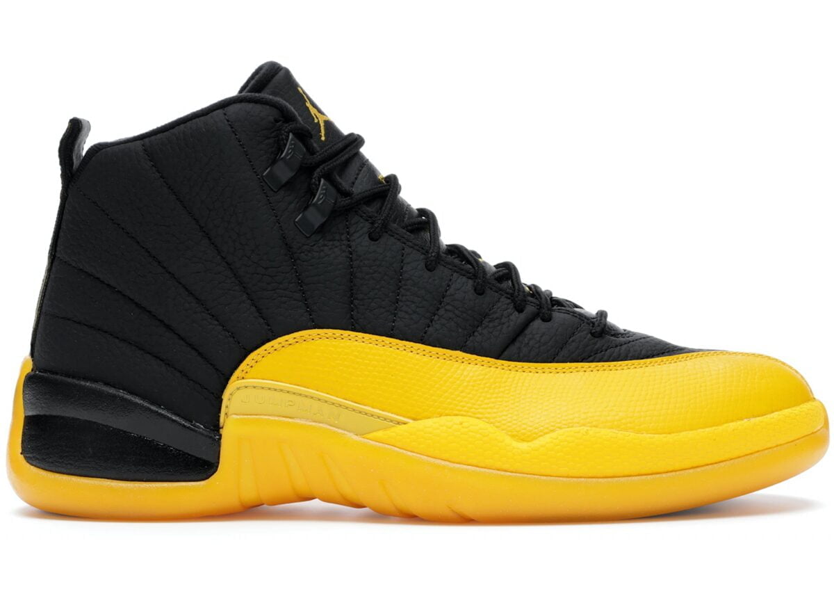 Jordan 12 Retro Black University Gold Sneakers - Head-Turner