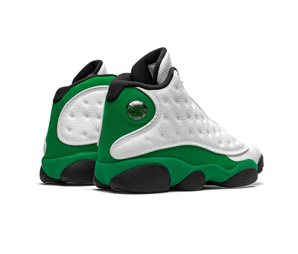 Jordan 13 Retro White Lucky Green Sneakers - Signature Series