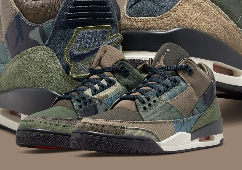 Jordan 3 Retro Patchwork Camo Sneakers - Court Classic | Premium Footwear