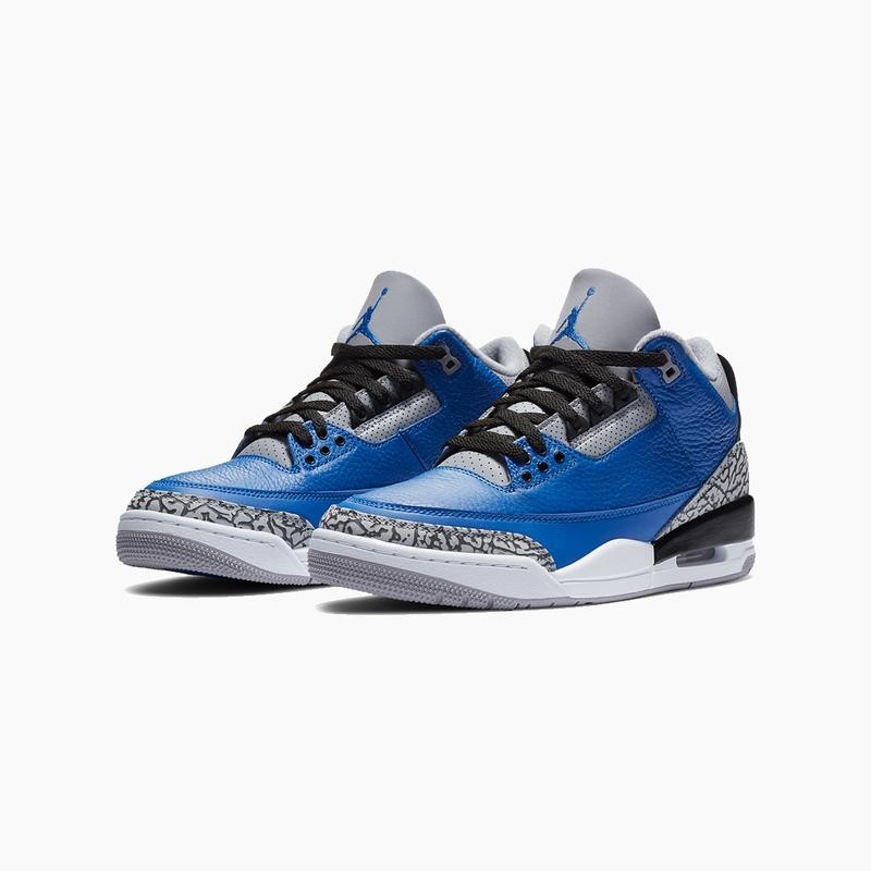 Jordan 3 Retro Varsity Royal Cement Sneakers - Limited Edition