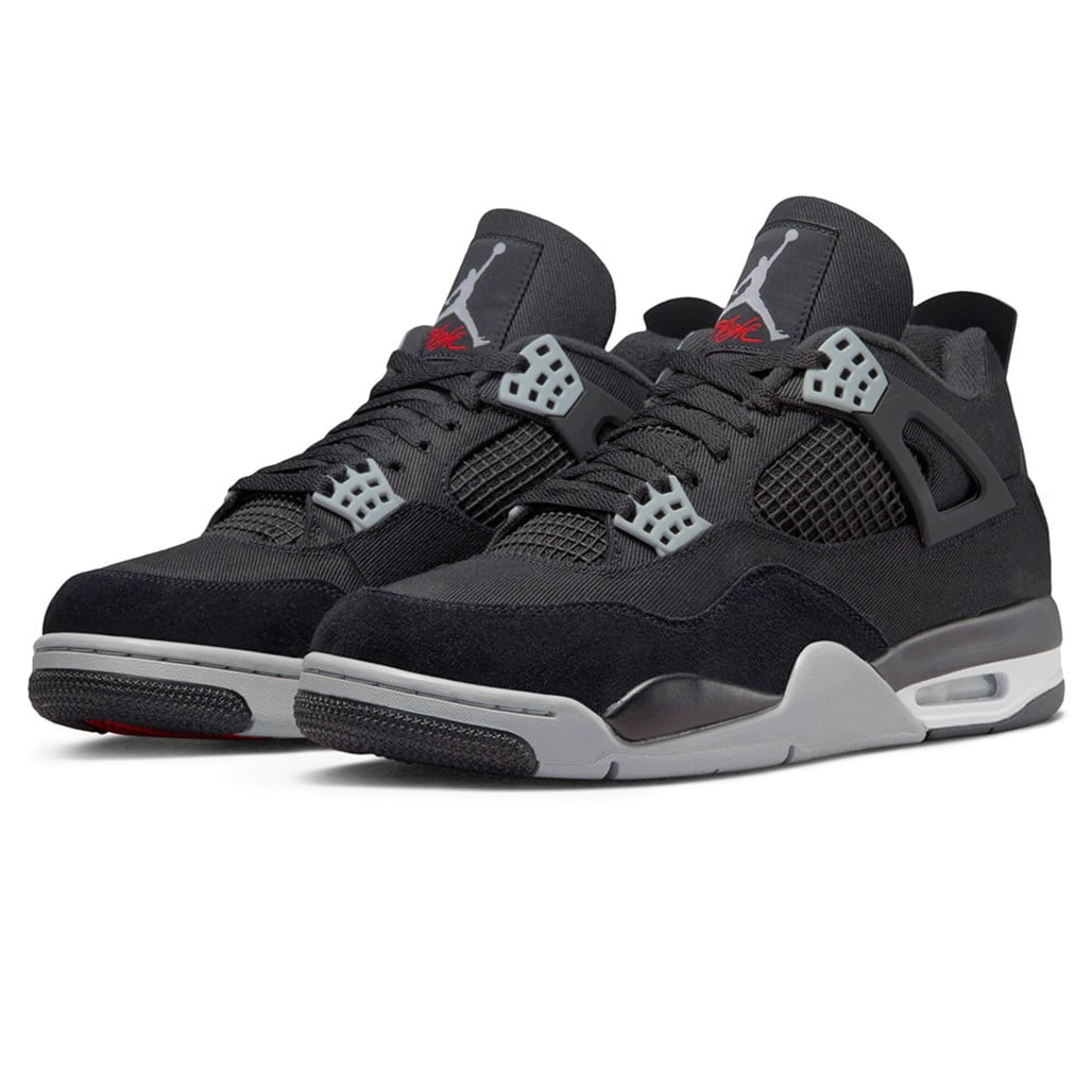 Jordan 4 Retro Black Canvas Sneakers - All-Day Comfort | Colorway of the Year