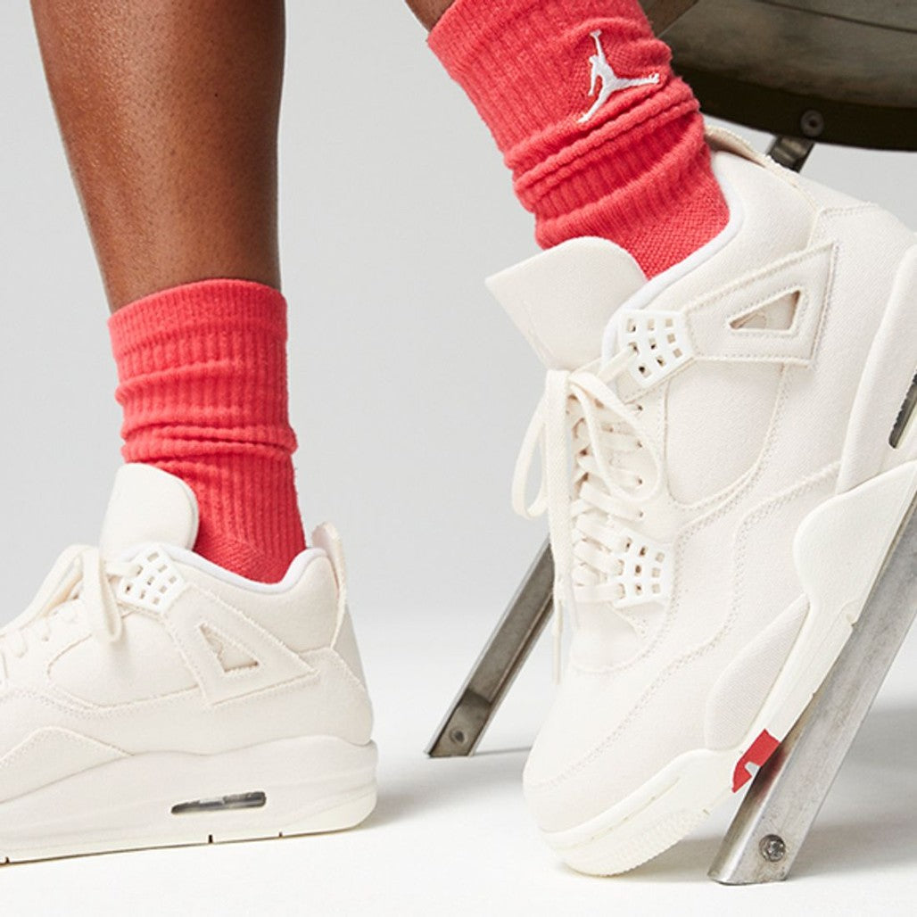 Jordan 4 Retro Blank Canvas Sneakers - Collector's Edition