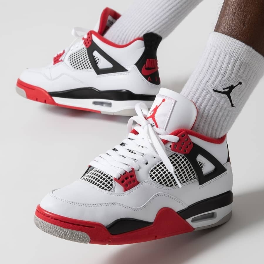 Jordan 4 Retro Fire Red Sneakers - Authentic | New Arrival