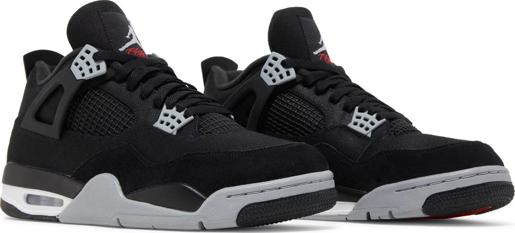 Jordan 4 Retro SE Black Canvas Sneakers - Basketball Legend