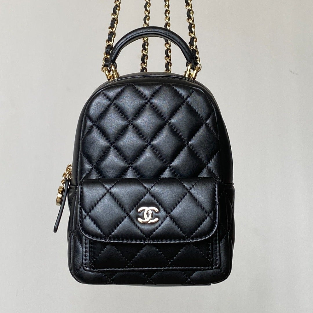 CC 26s Backpack Mini Black Lambskin