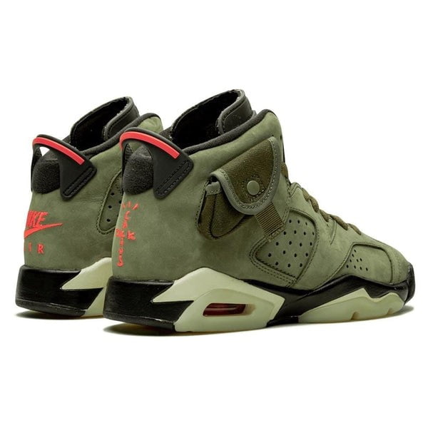 Travis Scott x Air Jordan 6 Olive GS Sneakers - OG Colorway